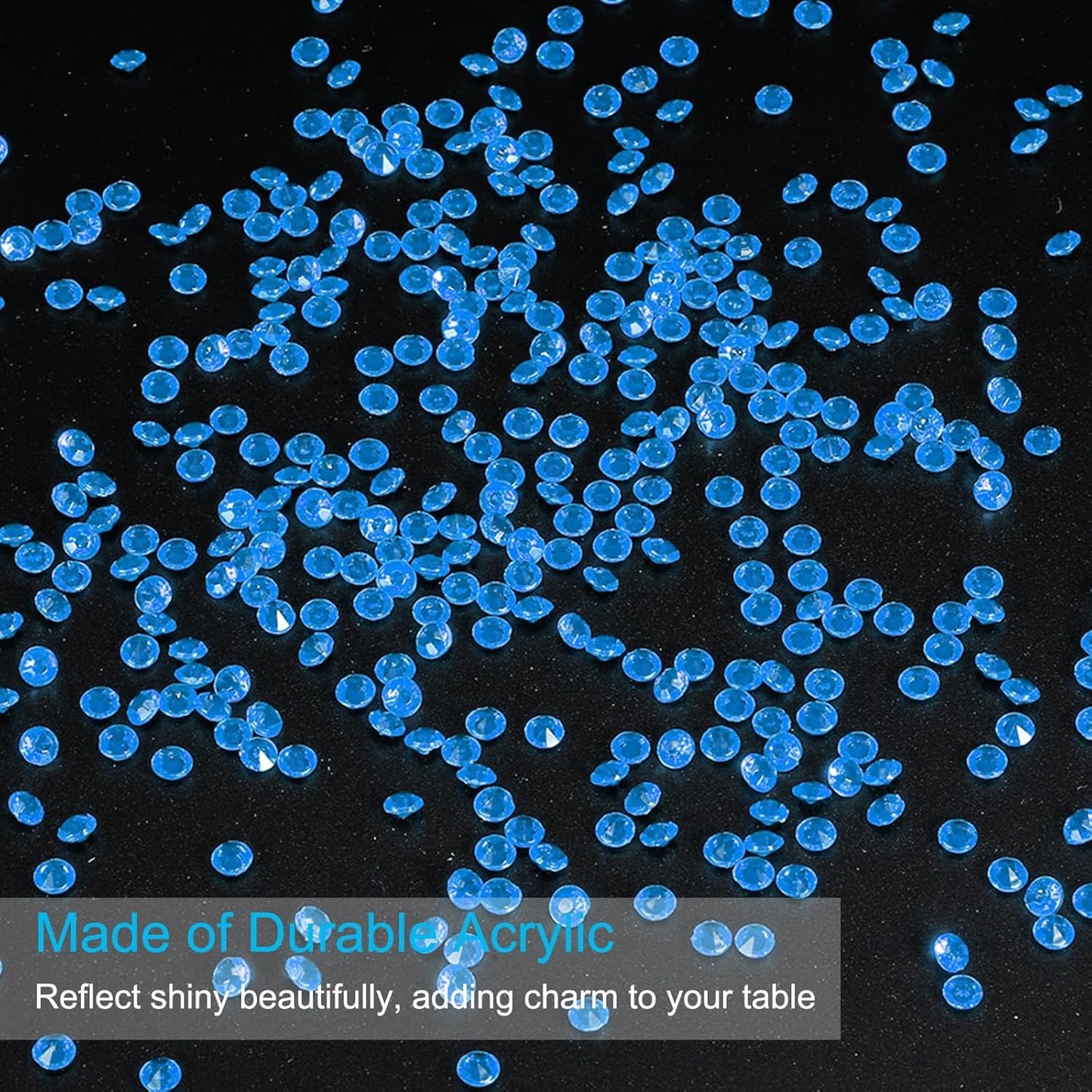 PATIKIL 10000 Pcs Wedding Table Scatter Confetti Crystals 4.5mm Acrylic Diamonds Vase Fillers Gems for Table Centerpiece Decorations Party Vase Beads, Light Blue
