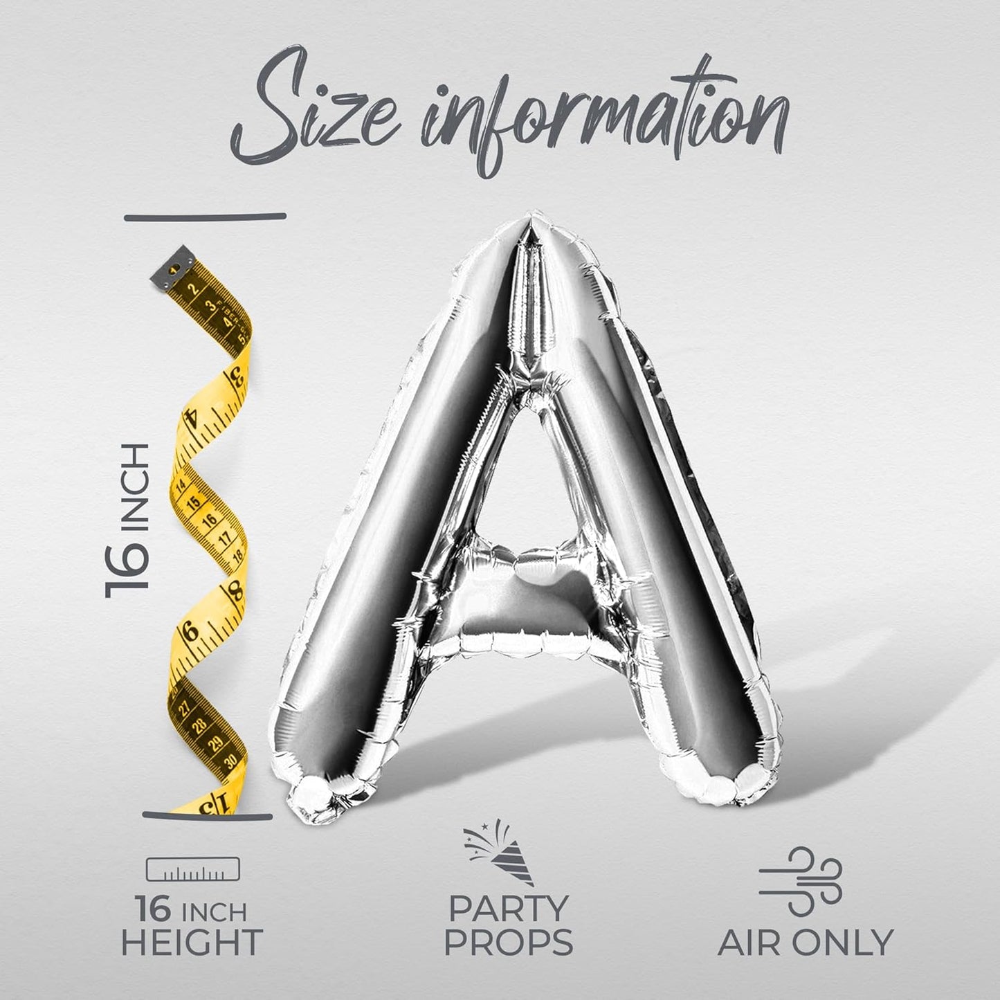 Letter Balloons - LETS GO GIRLS 16" Inch Alphabet Letters Foil Mylar Balloon Bachelorette or Hen Party Banner (Silver)