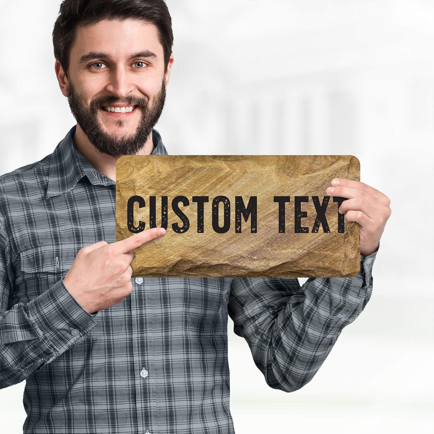 Custom Sign, Custom Street Sign, 11 Font Colors, 13 Font Styles, 4 Hole Options, 22 Sizes, 6x12 Inches, Rust Free DiBound, Fade Resistant, Made in USA by My Sign Center (Stone)