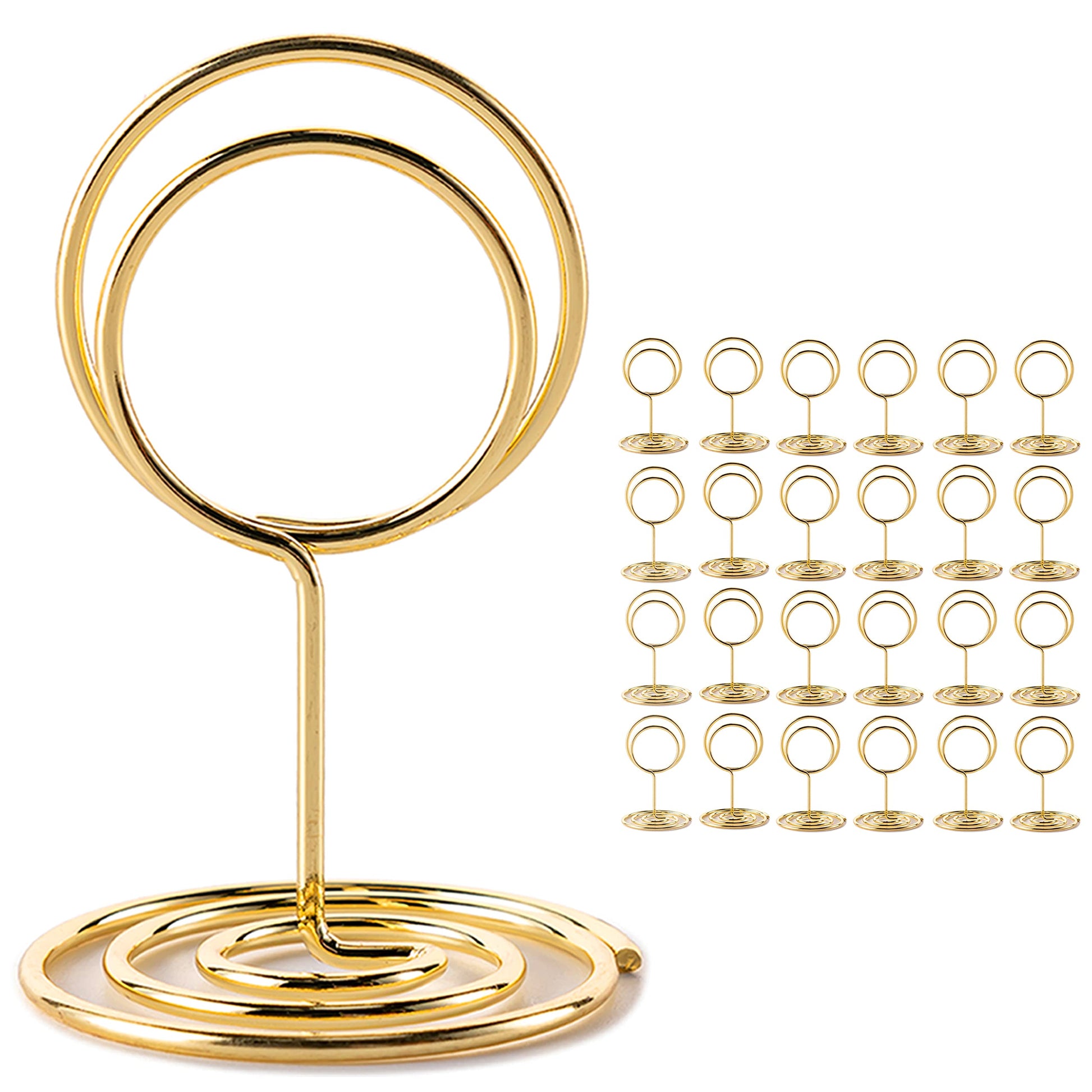 Table Number Holders, 26PCS Place Card Holder, Photo Holder (2" Gold)