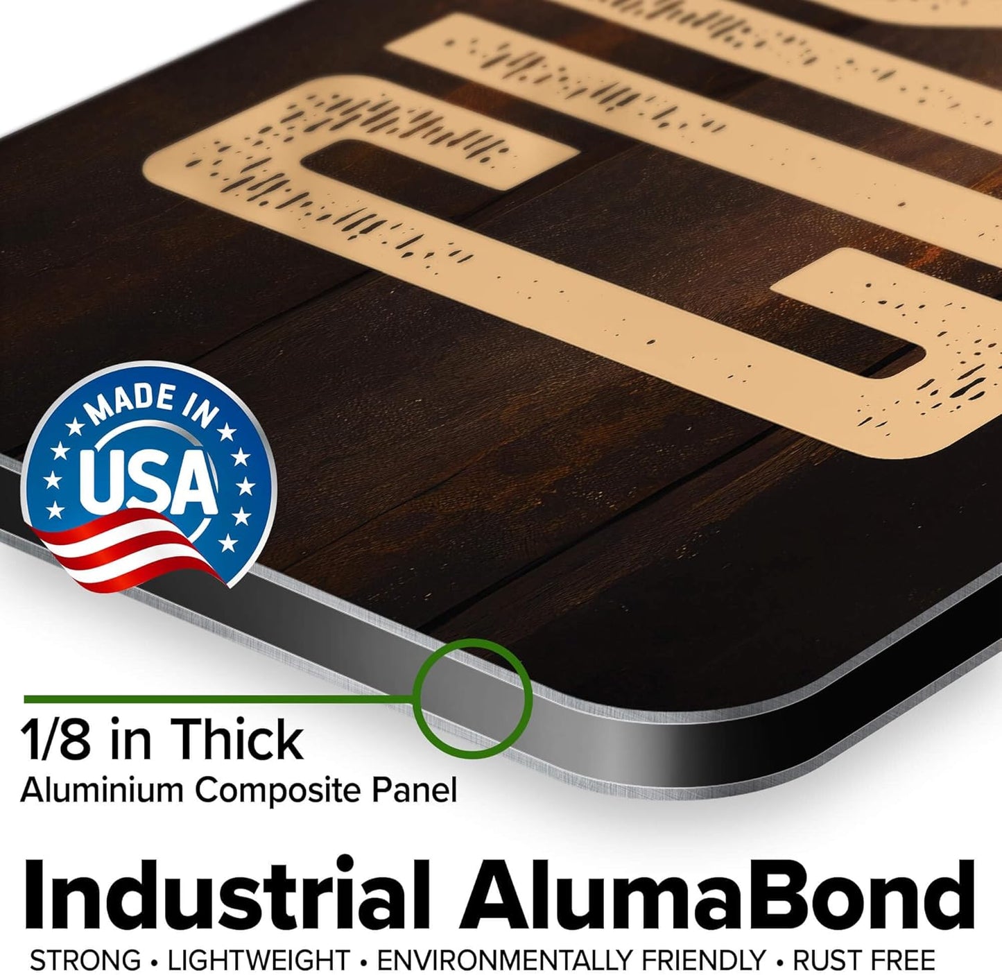 Custom Sign, Custom Street Sign, 11 Font Colors, 13 Font Styles, 4 Hole Options, 22 Sizes, 8x32 Inches, Rust Free DiBound, Fade Resistant, Made in USA by My Sign Center (Vintage Wood)