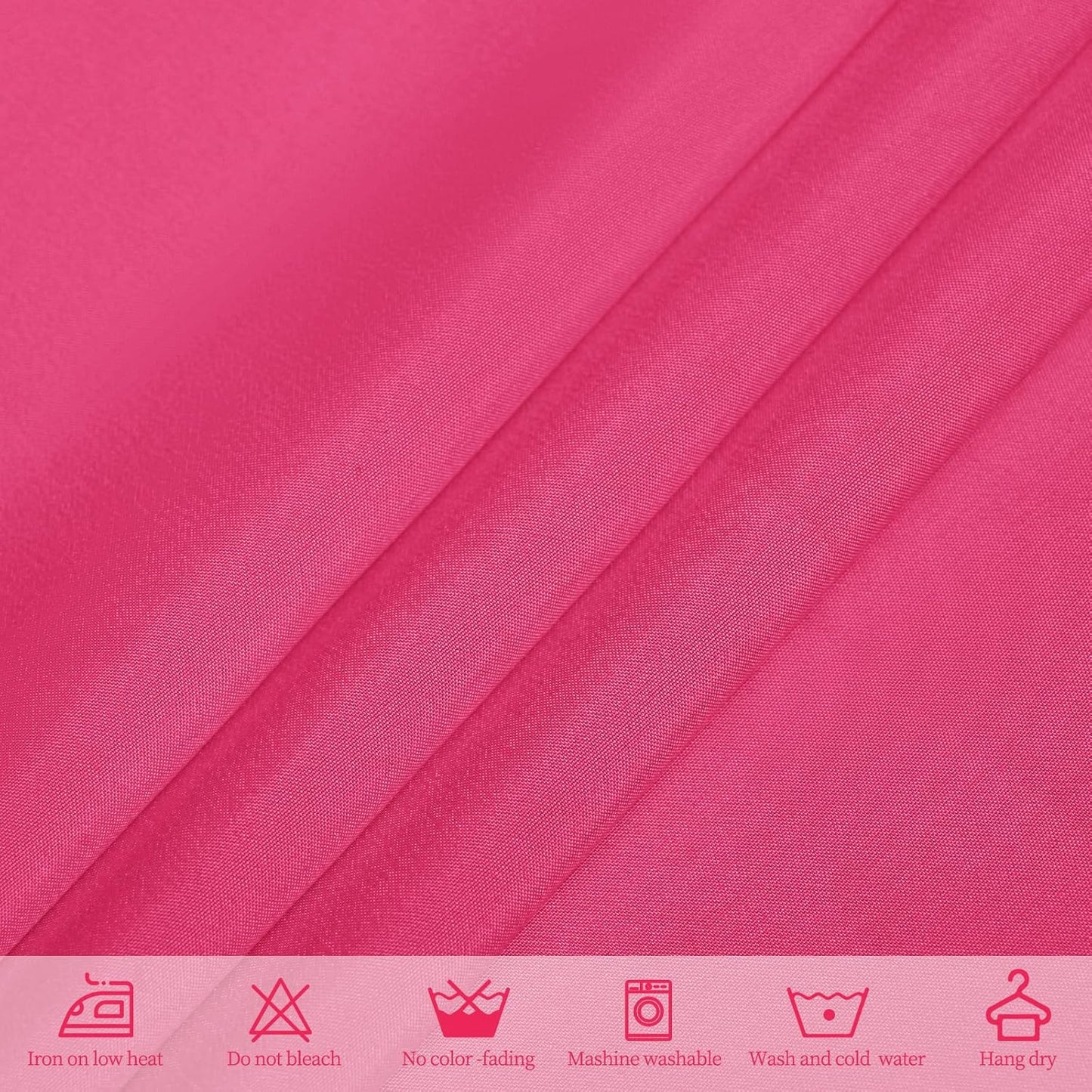 10 Pack Hot Pink Tablecloths for 6 Foot Rectangle Tables 60 x 102 Inch - 6ft Rectangular Bulk Polyester Fabric Table Clothes for Wedding Buffet Party Banquet Reception Restaurant and Camping