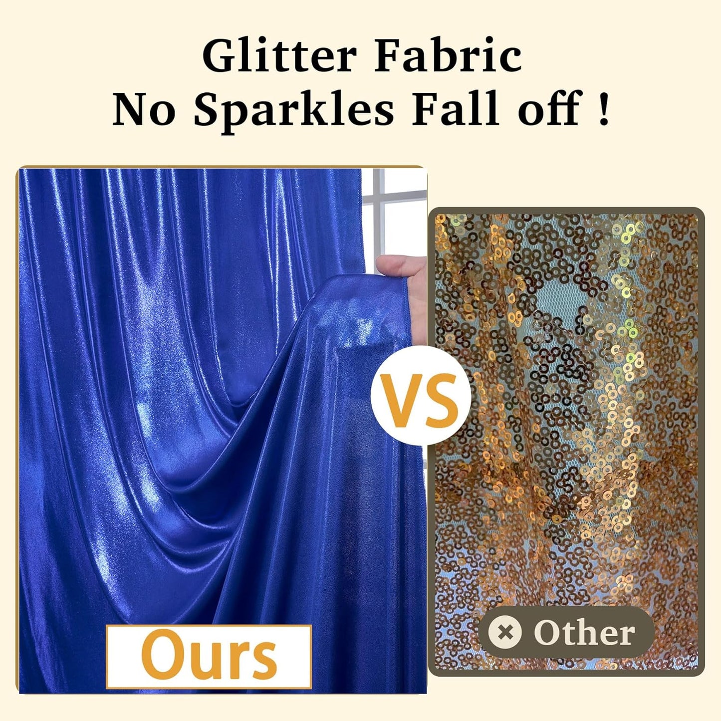 10x10 ft Royal Blue Sequin Backdrop Curtain Panels for Parties, Wrinkle Free Glitter Photo Backdrop Drapes 2 Panels 5x10FT Shimmer Back Drop Cloth for Wedding Birthday Christmas Photography Background