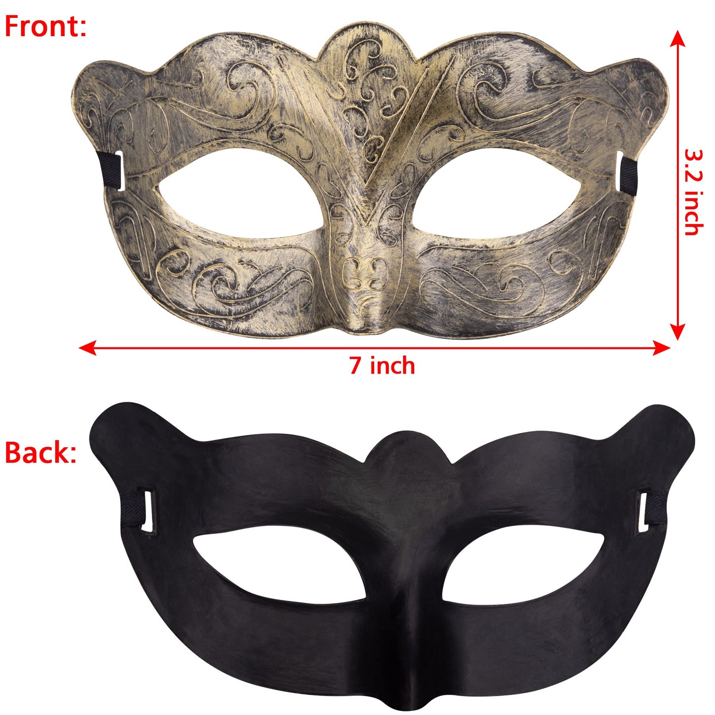 FEQO 16 Pieces Masquerade Masks Venetian Vintage Antique Masks