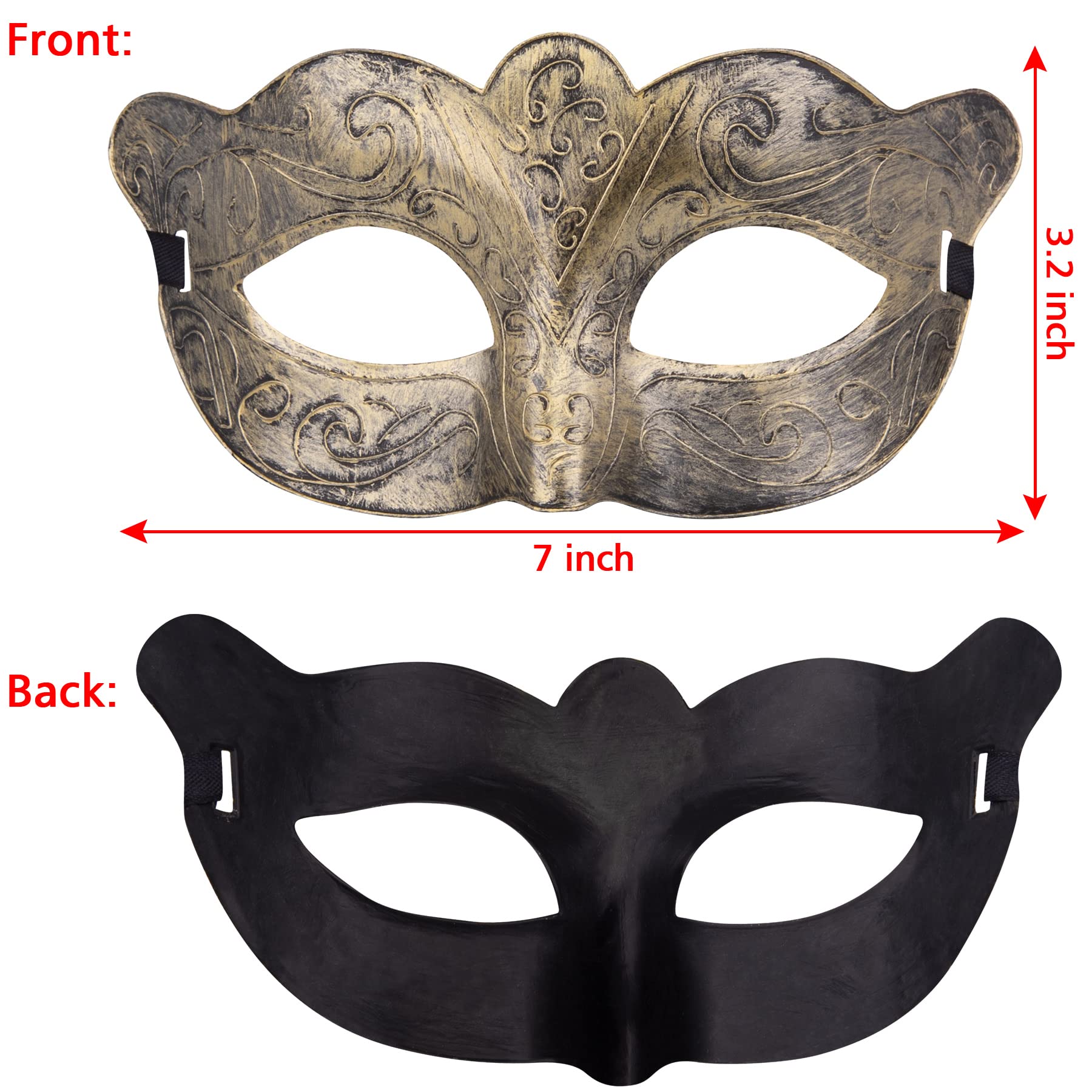 FEQO 16 Pieces Masquerade Masks Venetian Vintage Antique Masks