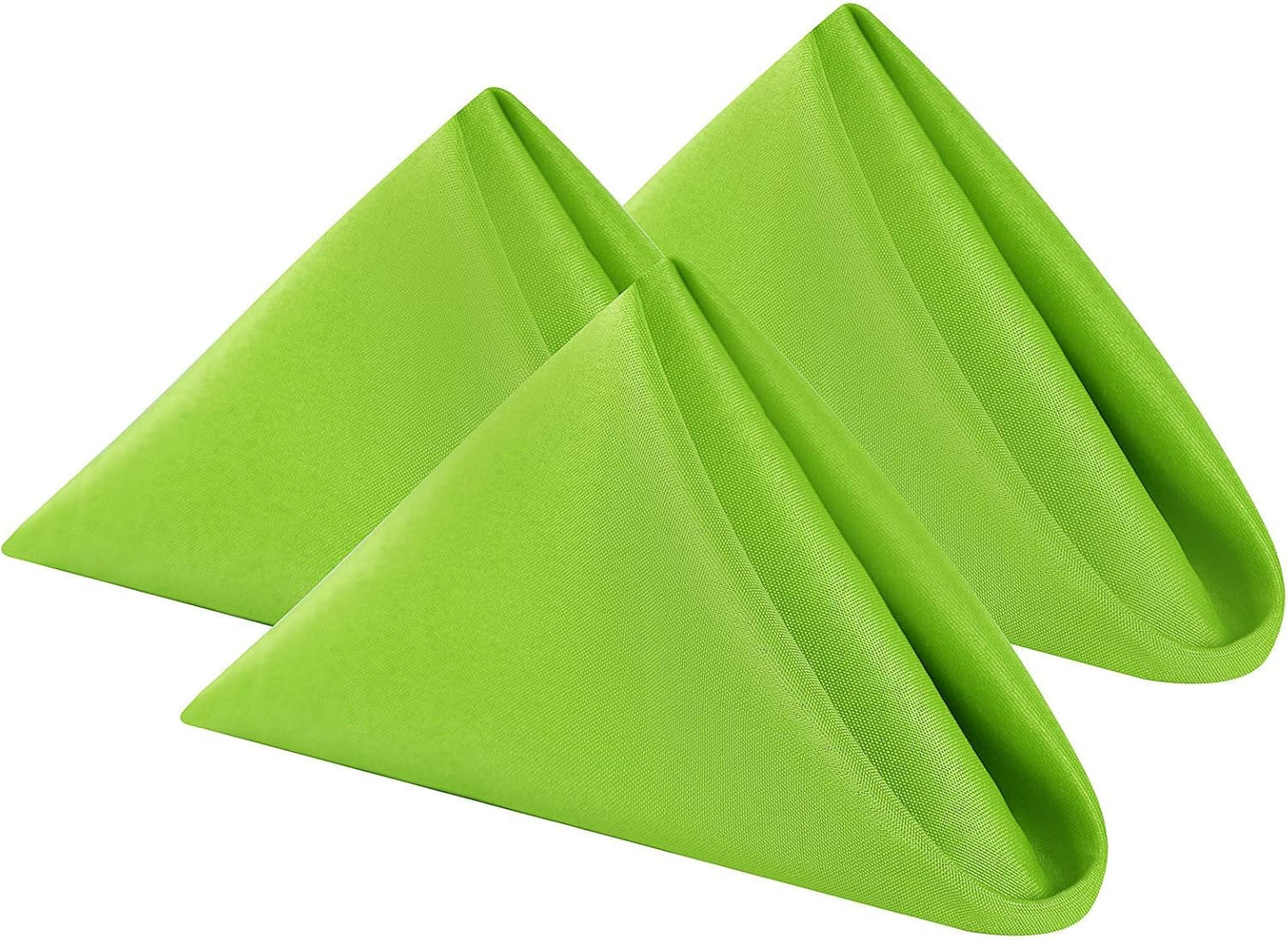 Cupuamon Cloth Napkins 20x20 inch Washable Polyester Dinner Napkins Soft Table Napkins for Wedding Party Dining Banquet(Apple Green,50PCS)