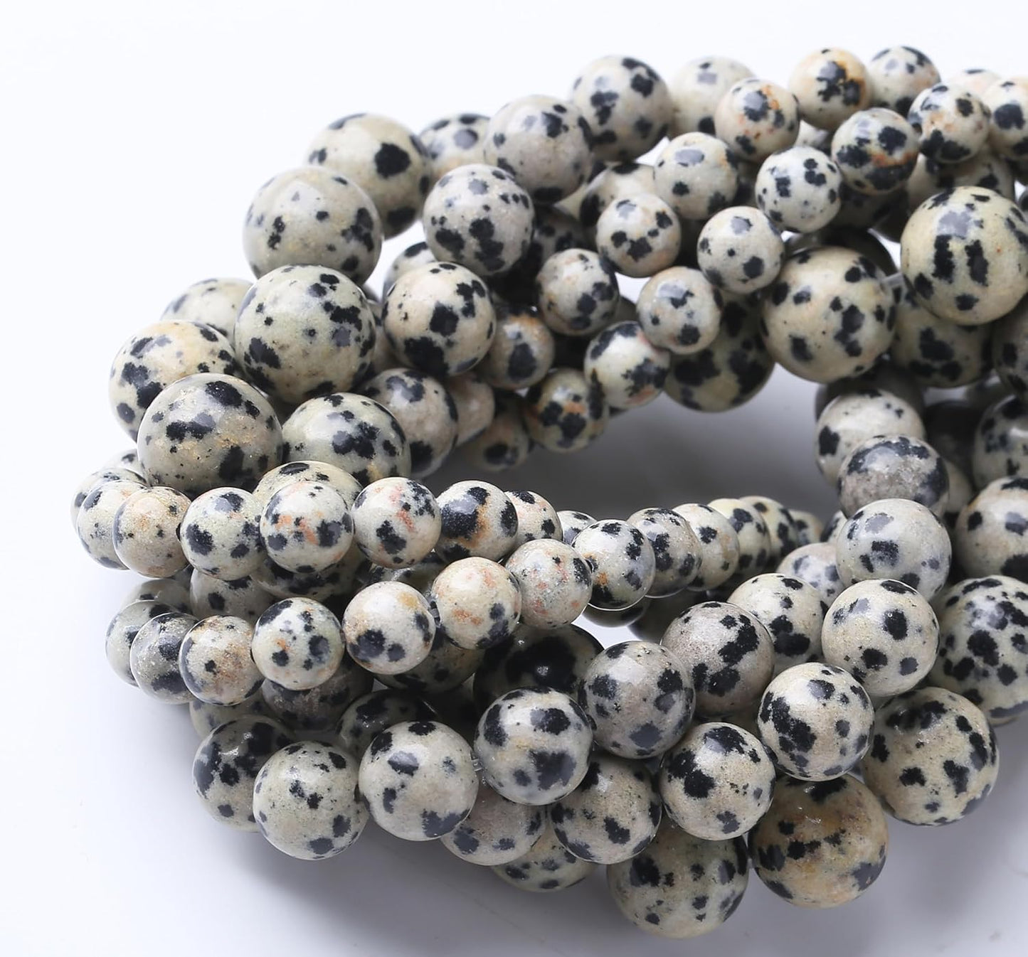 Quail Egg Stone Beads Gemstone Round Crystal Energy Jade Beads Stone Beads for Jewelry Making DIY Bracelet Necklace Jewelry Making 1 Strand 15.5inch 60PCS 6MM