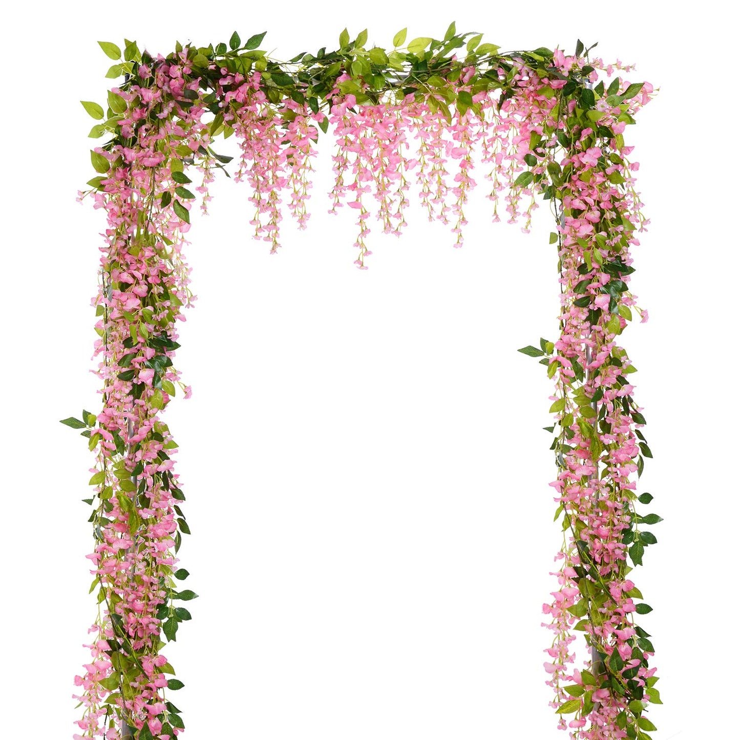 Lvydec Wisteria Artificial Flowers Garland, 4 Pcs Total 28.8ft Artificial Wisteria Vine Silk