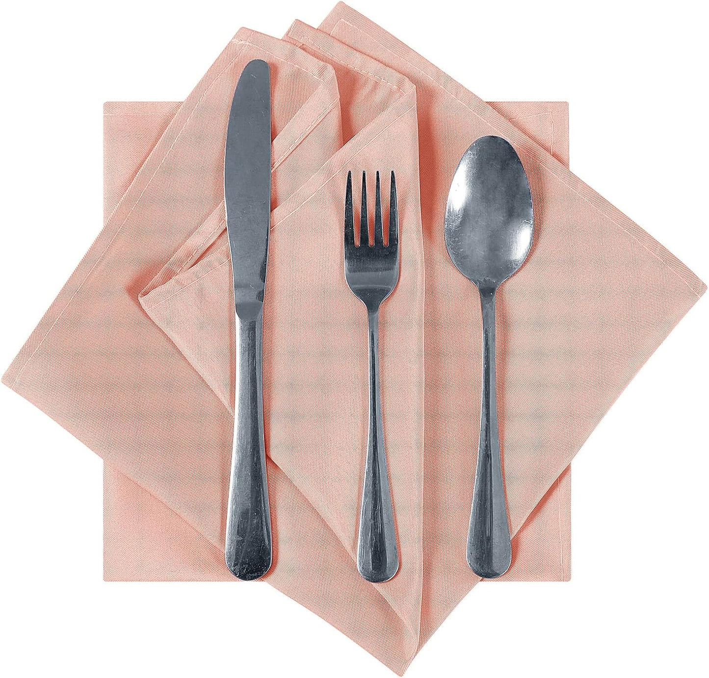 Cloth Napkins 20x20 inch Washable Polyester Dinner Napkins Soft Table Napkins for Wedding Party Dining Banquet(Dusty Pink,100PCS)