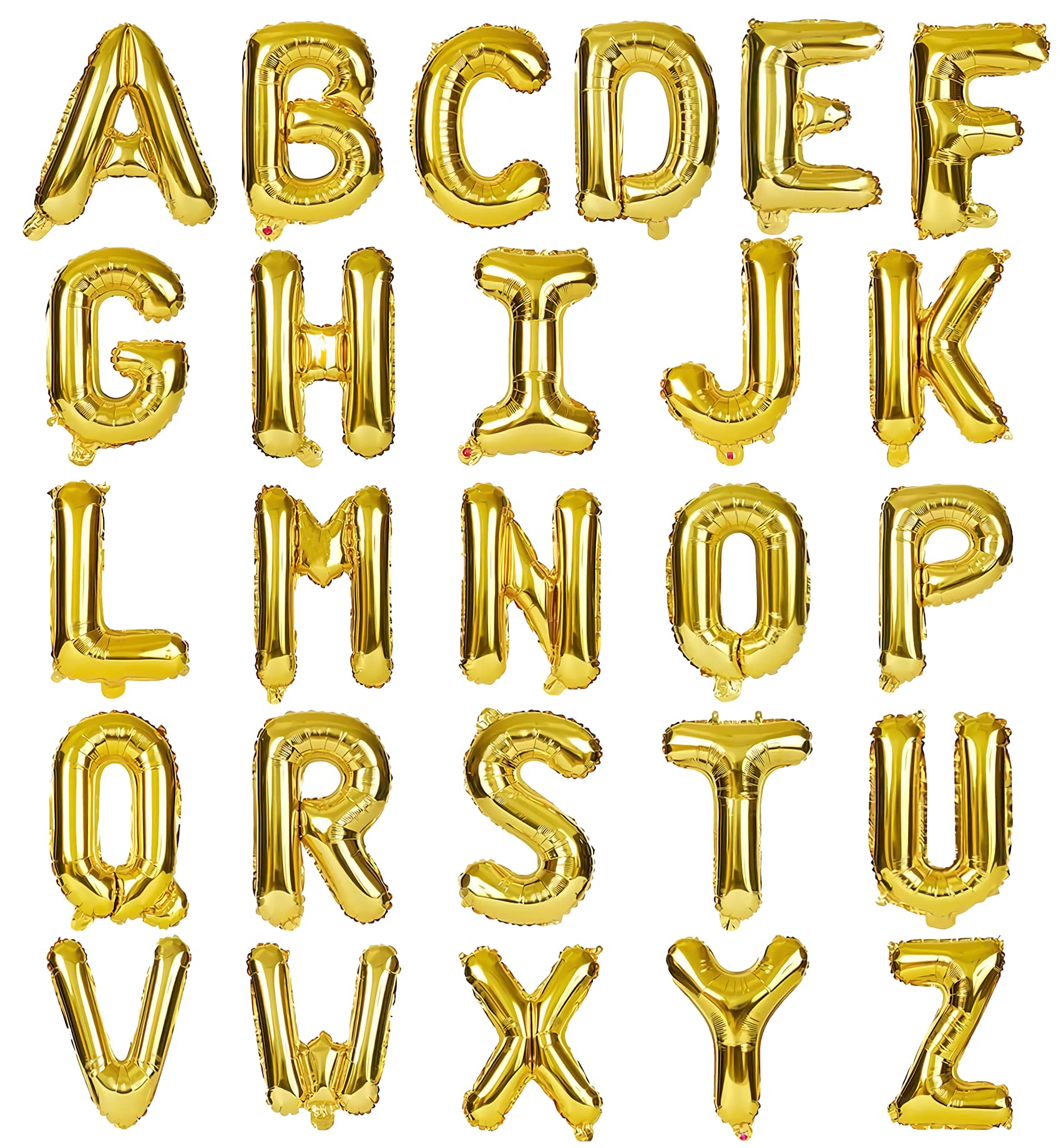 LIOZEOKUN Letter Balloons 16 Inch Mylar Foil Alphabet Letter A-Z Balloons Set for Wedding Birthday