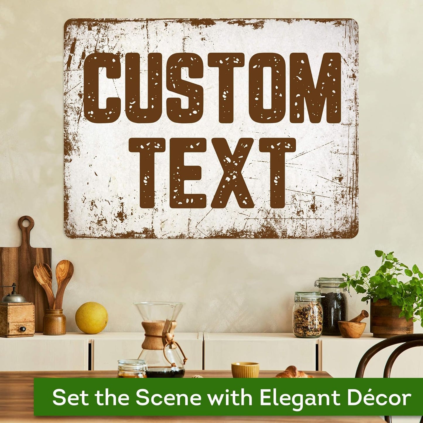 Custom Sign, Custom Street Sign, 11 Font Colors, 13 Font Styles, 4 Hole Options, 22 Sizes, 18x24 Inches, Rust Free DiBound, Fade Resistant, Made in USA by My Sign Center (Rustic)