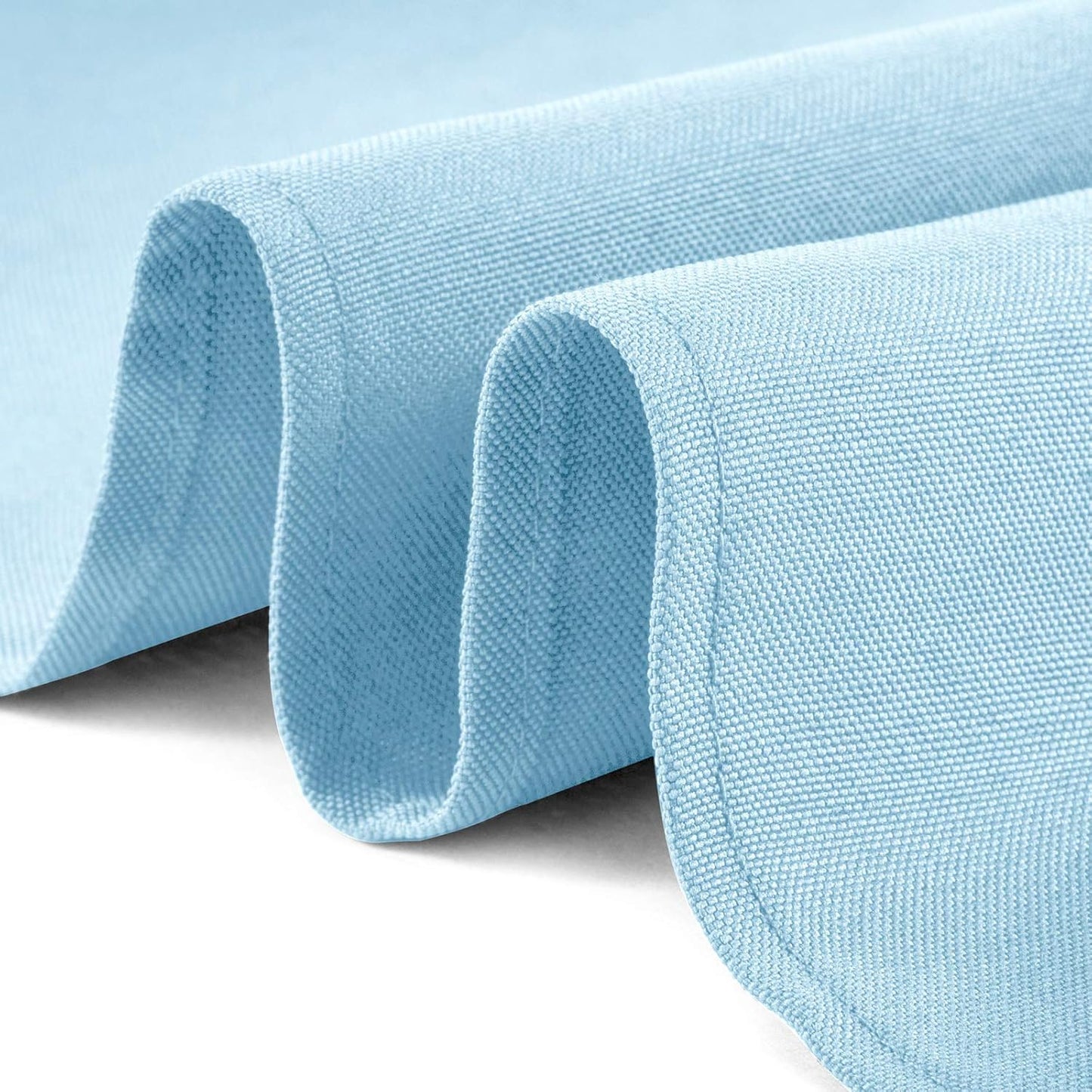 Lann's Linens - 10 Premium 90" x 132" Tablecloths for Wedding/Banquet/Restaurant - Rectangular Polyester Fabric Table Cloths - Baby Blue