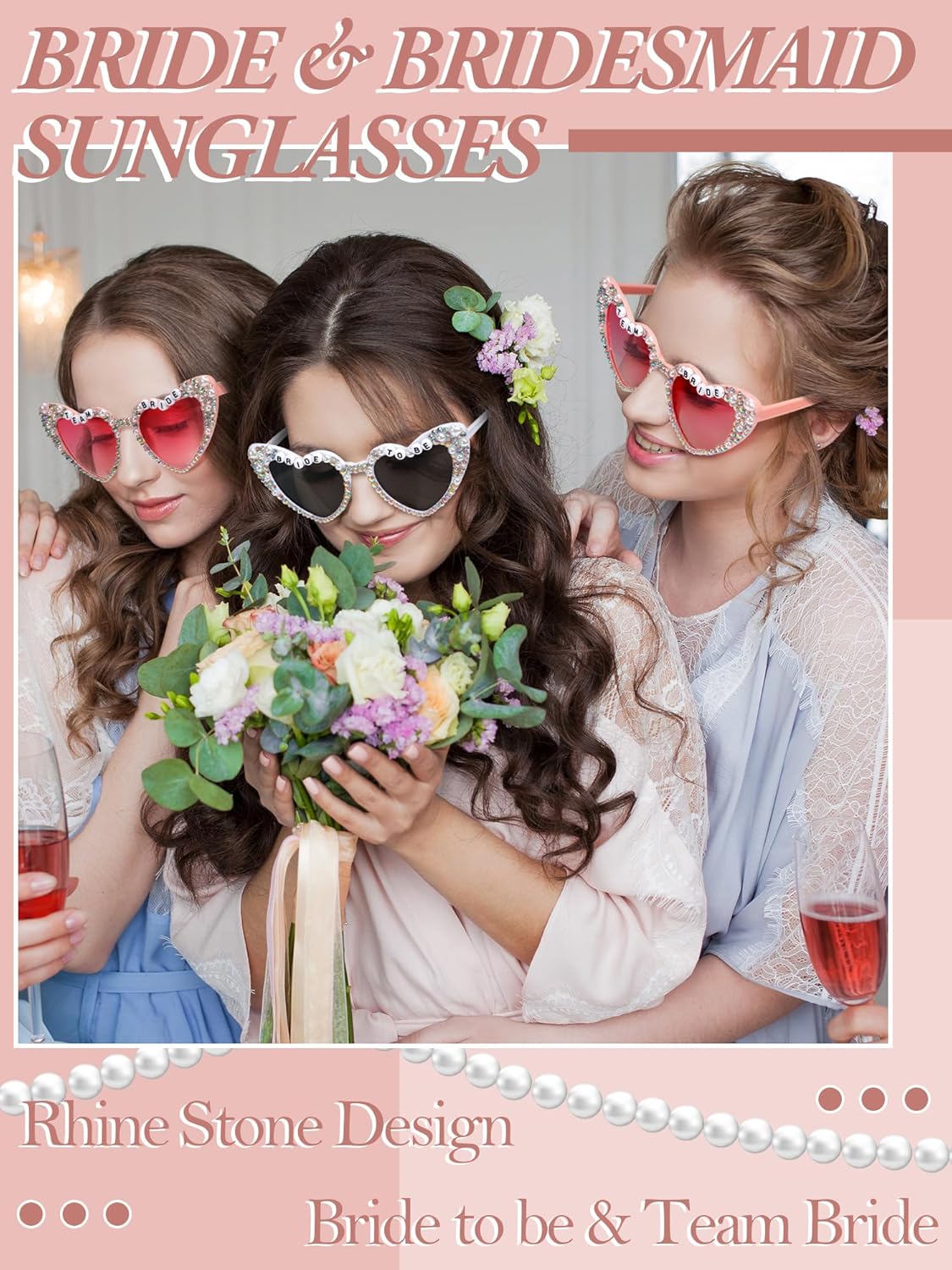 12 Pcs Bachelorette Party Sunglasses for Bridesmaids Bride Sunglasses for Wedding Party Favors