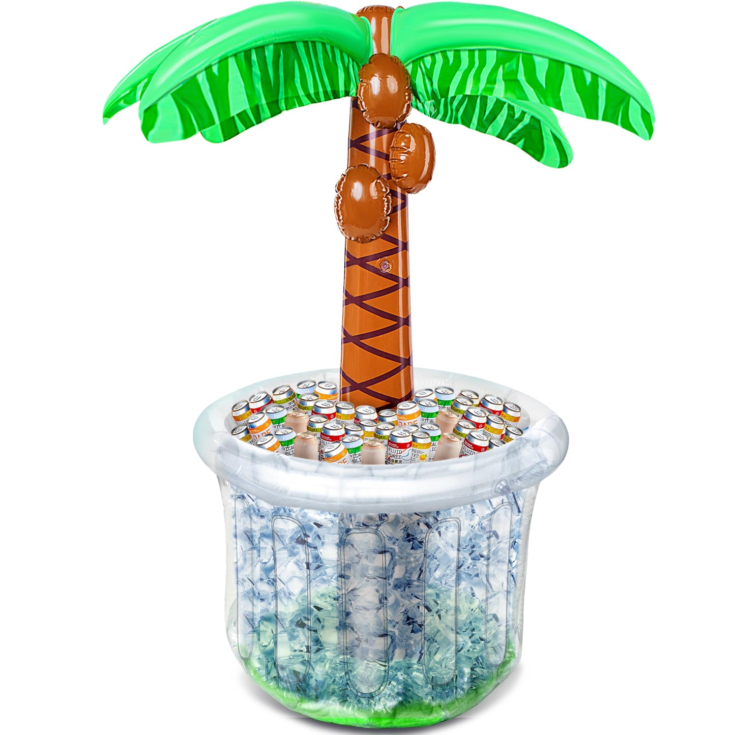 JOYIN 60" Inflatable Palm Tree Cooler, Beach Theme Decor, Pool Party Decorations, Luau Hawaiian