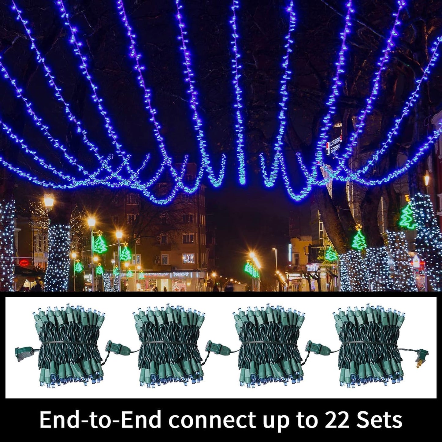 60 Count Blue - String Lights - LED Christmas Lights, Mini led Lights for Indoor Outdoor Home Holiday Party Wedding Independence Day Decoration