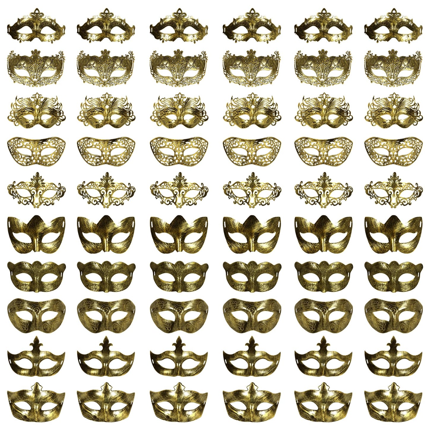 yeload Masquerade Masks 100 Bulk Vintage Masks of Masquerade Party, Venetian, Mardi Gras