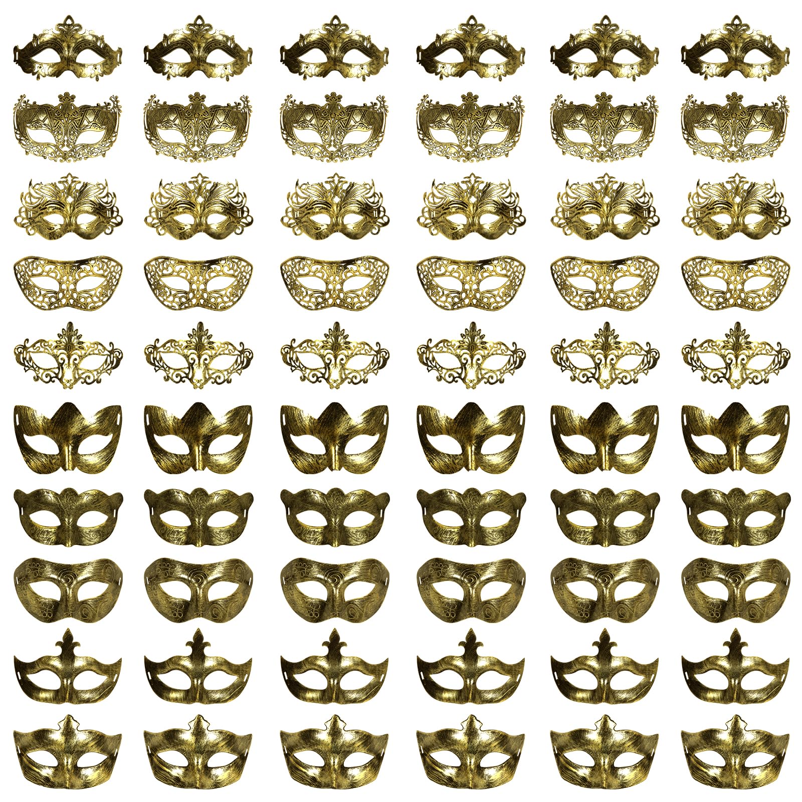 yeload Masquerade Masks 100 Bulk Vintage Masks of Masquerade Party, Venetian, Mardi Gras