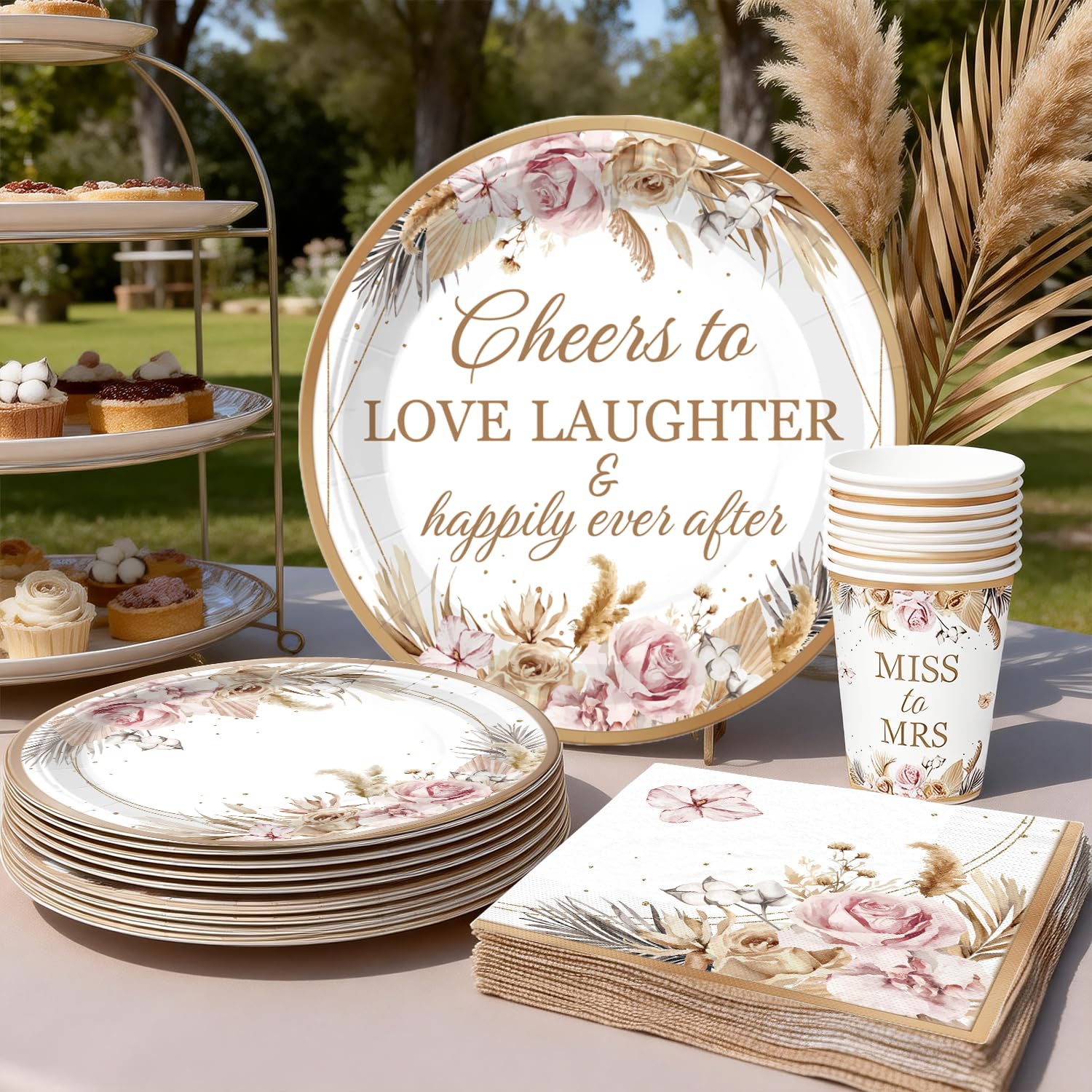 Bridal Shower Decorations, Love Laughter & Happily Ever After Shower Party