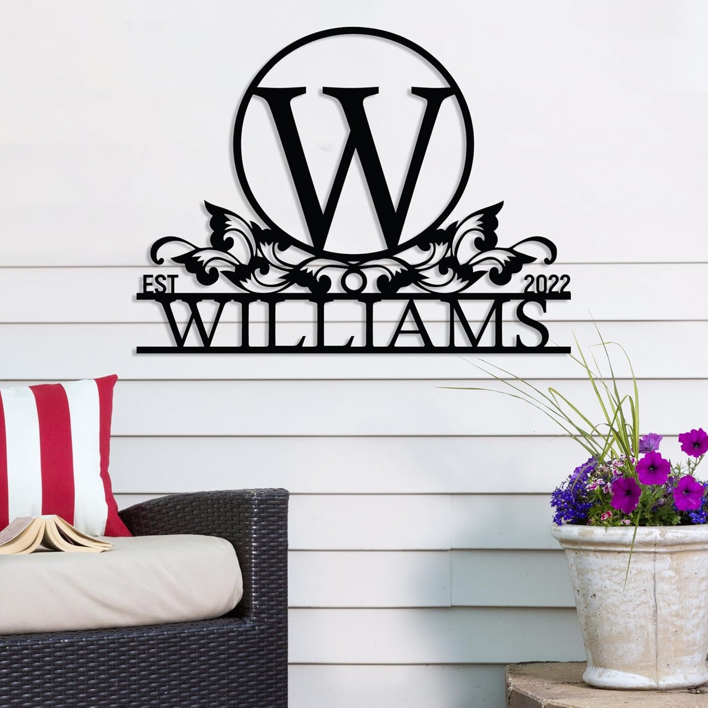 Personalized Metal Name Signs, Split Letter Monogram Wall Art Decor, Durable Steel Family Last Name Decor, Custom Signs Indoor or Outdoor, Personalized Wedding Gifts, Housewarming Gift