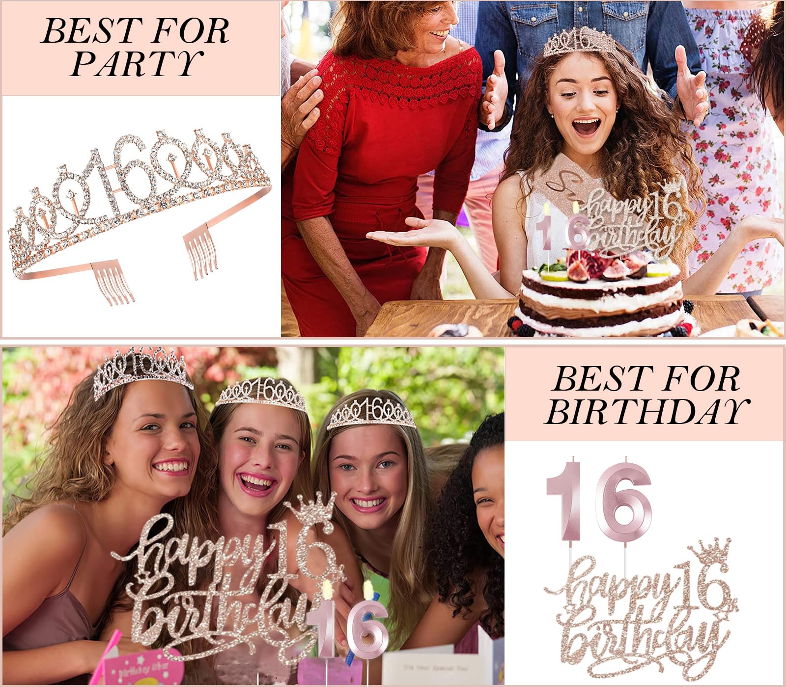 Awfrky Sweet 16 Birthday Party Decorations for Girls