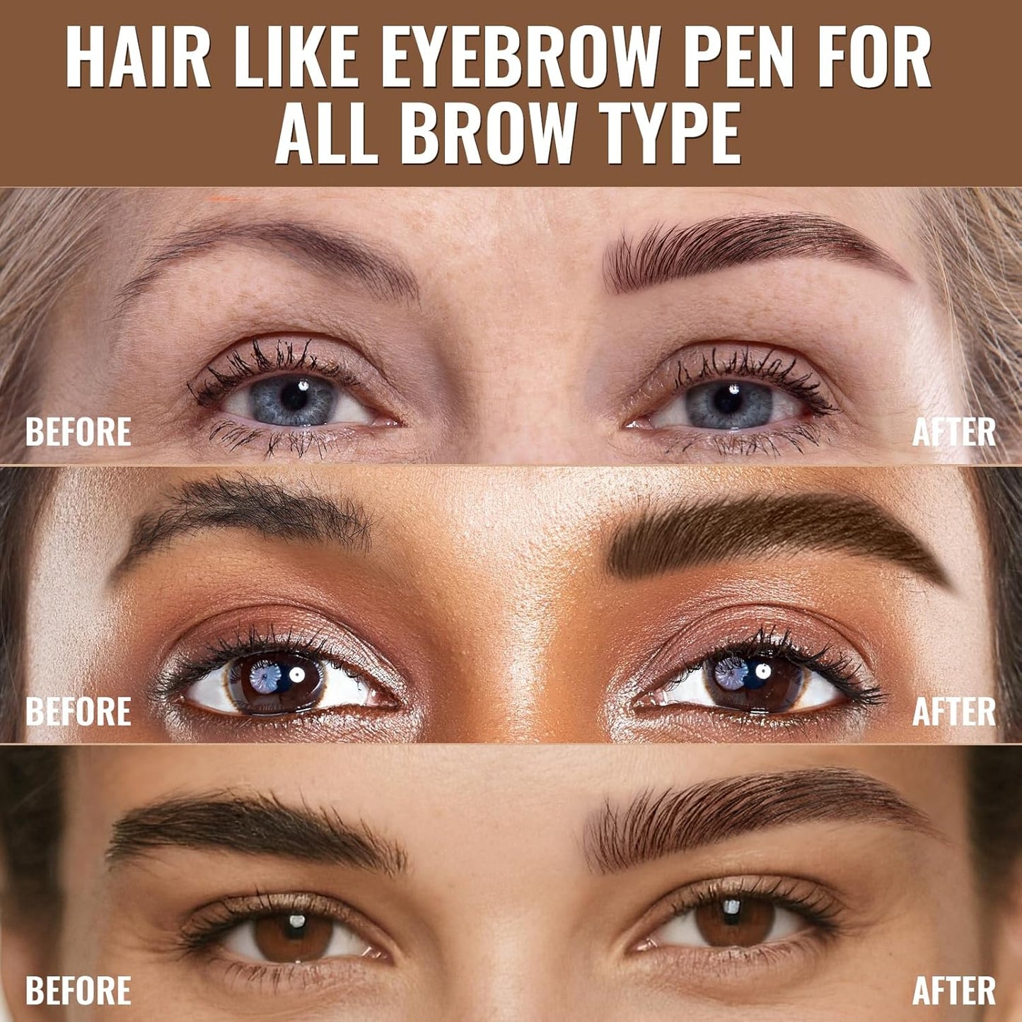 iMethod Eyebrow Pen - Eyebrow Pencil,2-in-1 Eyeliner Dual-Ended Microblading Eyebrow Pencil Long Lasting Waterproof Hair-Like Brow Pencil,with Eyebrow Brush,Eyebrow Pencils for Women,Blonde