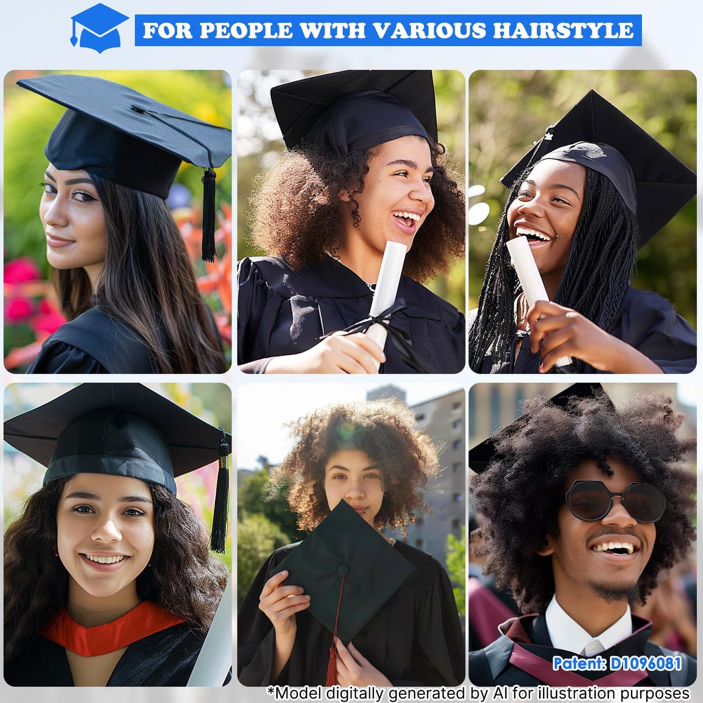 GIURKUU Clear Graduation Cap Headband for Graduation Day