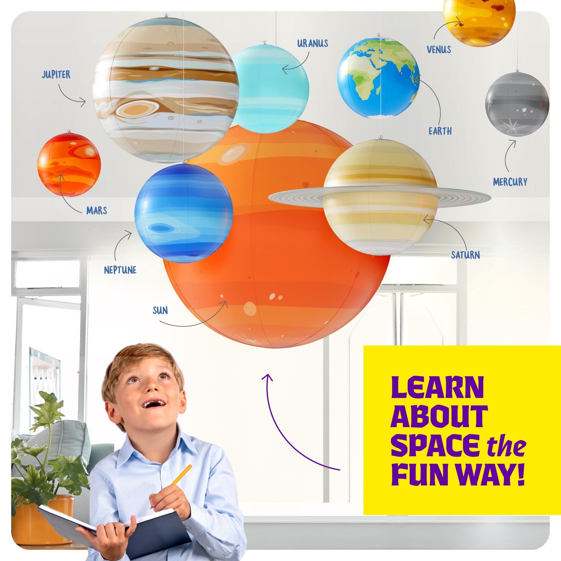 Inflatable Solar System Planets for Kids - Science Toys - Astronomy Gifts