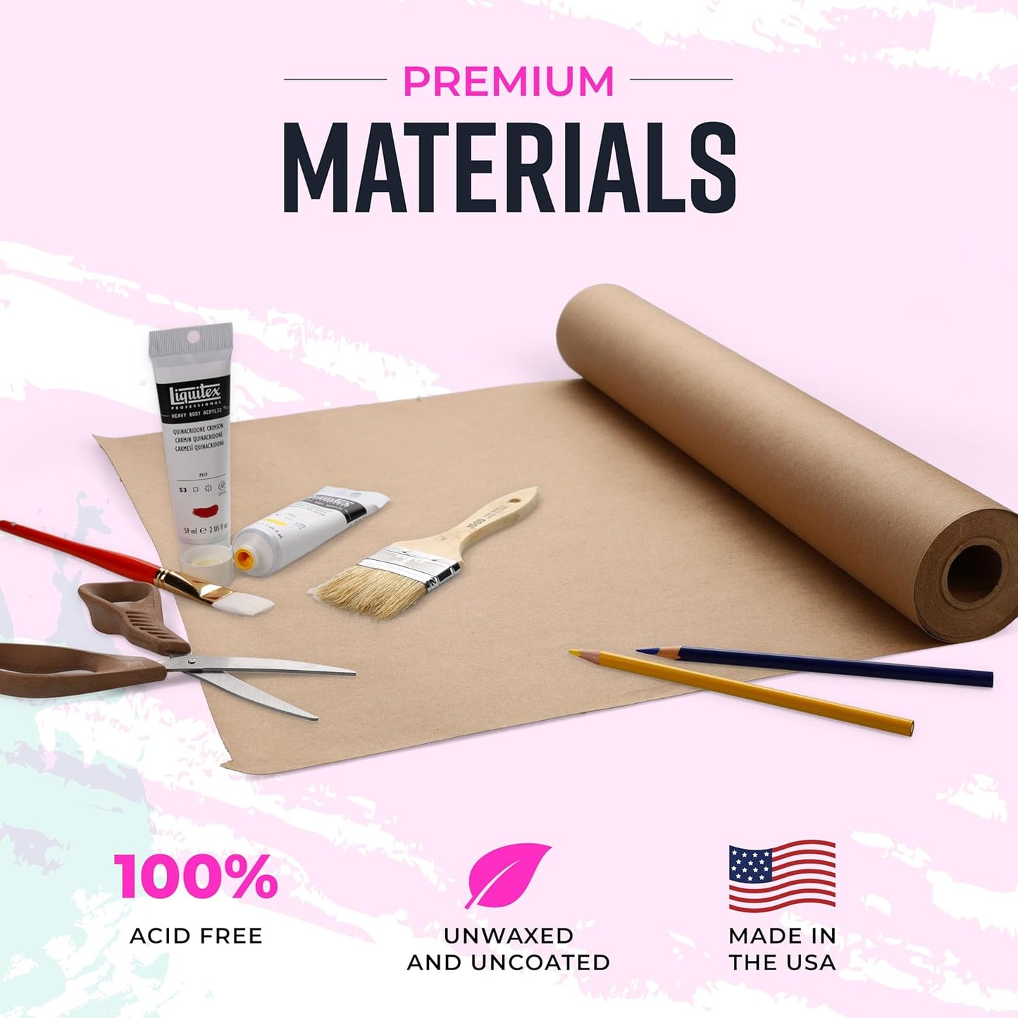 Bryco Goods (Pack of 2) Brown Kraft Packing Paper Rolls - 18" x 100' (1200”) - Moving Supplies, Gift Wrapping, Arts & Crafts, Bulletin Board Paper - Made in The USA