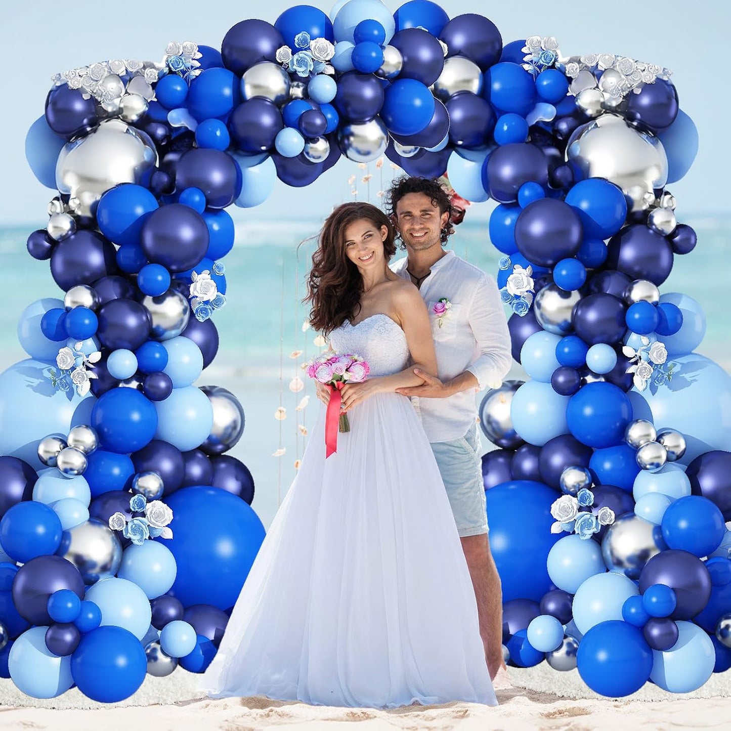 Blue Balloon Arch Kit 110Pcs Navy Blue and Silver Balloons Garland Kit Pastel Macaron Light Dark Blue Birthday Party Balloons for Kids Boys Men Cowboys Baby Shower Wedding Graduation Decorations