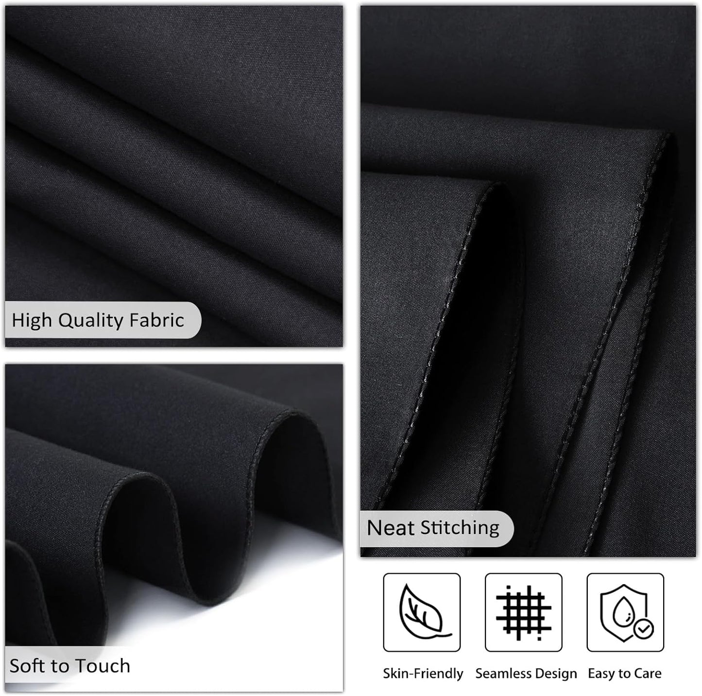 8 Pack Black Round Tablecloth 120 Inch Black Table Cloth Stain and Wrinkle Resistant Reusable and Washable Polyester Fabric Table Covers for Buffet Wedding Party and Banquet
