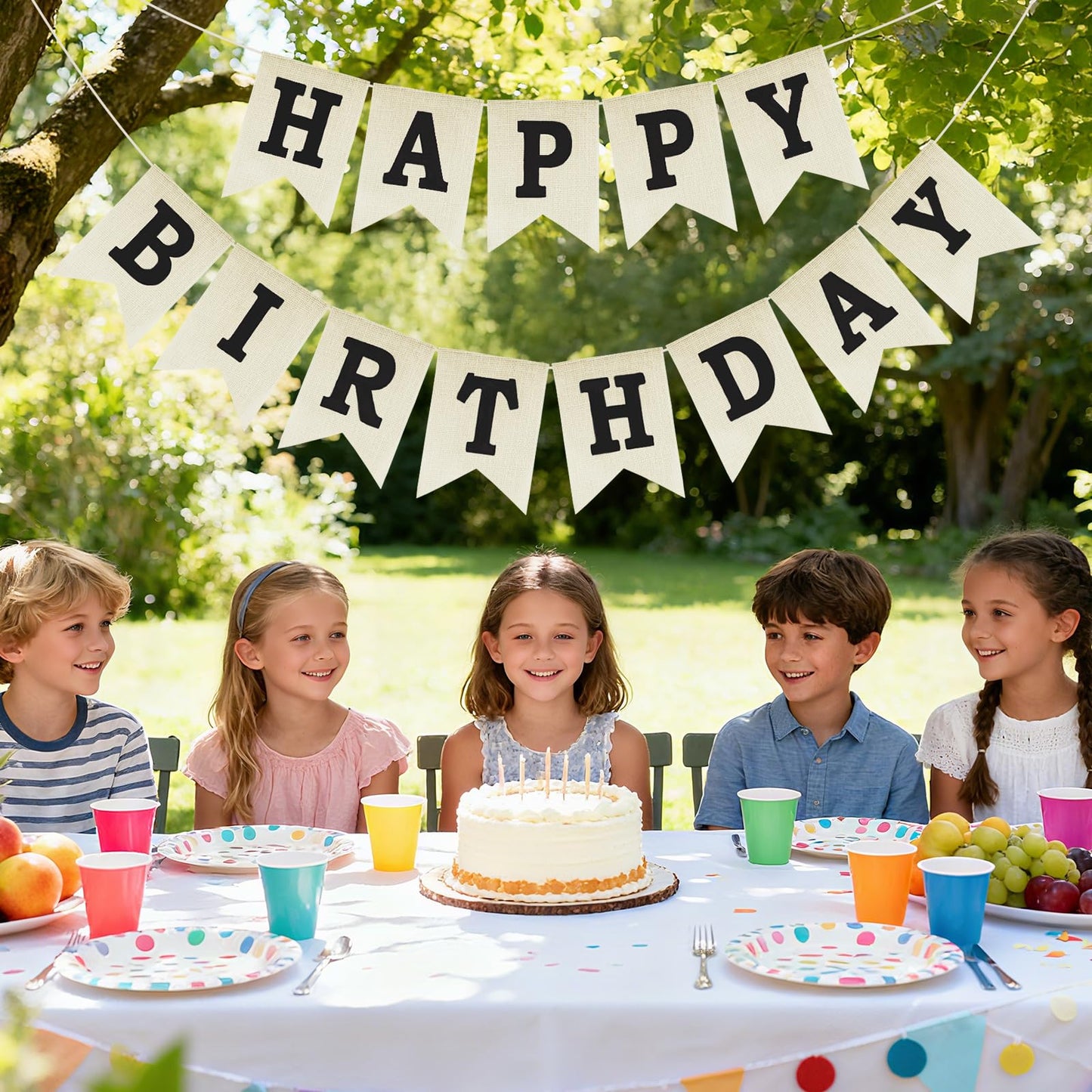 Anwyll Happy Birthday Banner - NO DIY Happy Birthday Decorations
