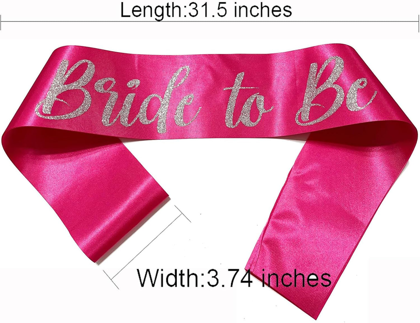 Bride to Be Sash Pink, Bride Sash Bachelorette Party Bridal Shower Sashes Bachelor Decorations Just Married Gift Engaged Decor Accessories,Pink