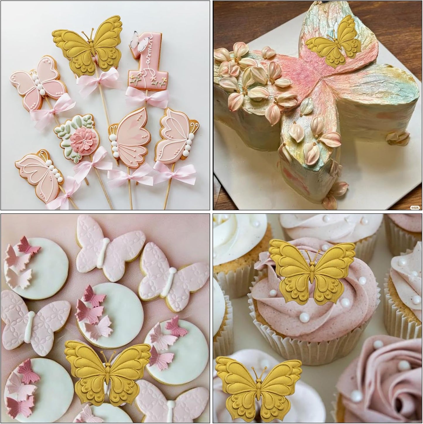 1Pcs Butterfly Silicone Mold, Chocolate Fondant Molds Butterfly Resin Mold for Home Baking Cake Decoration Cupcake Topping Candy Biscuit Flower Paste Modeling Clay Resin Crafts Wax Plaster
