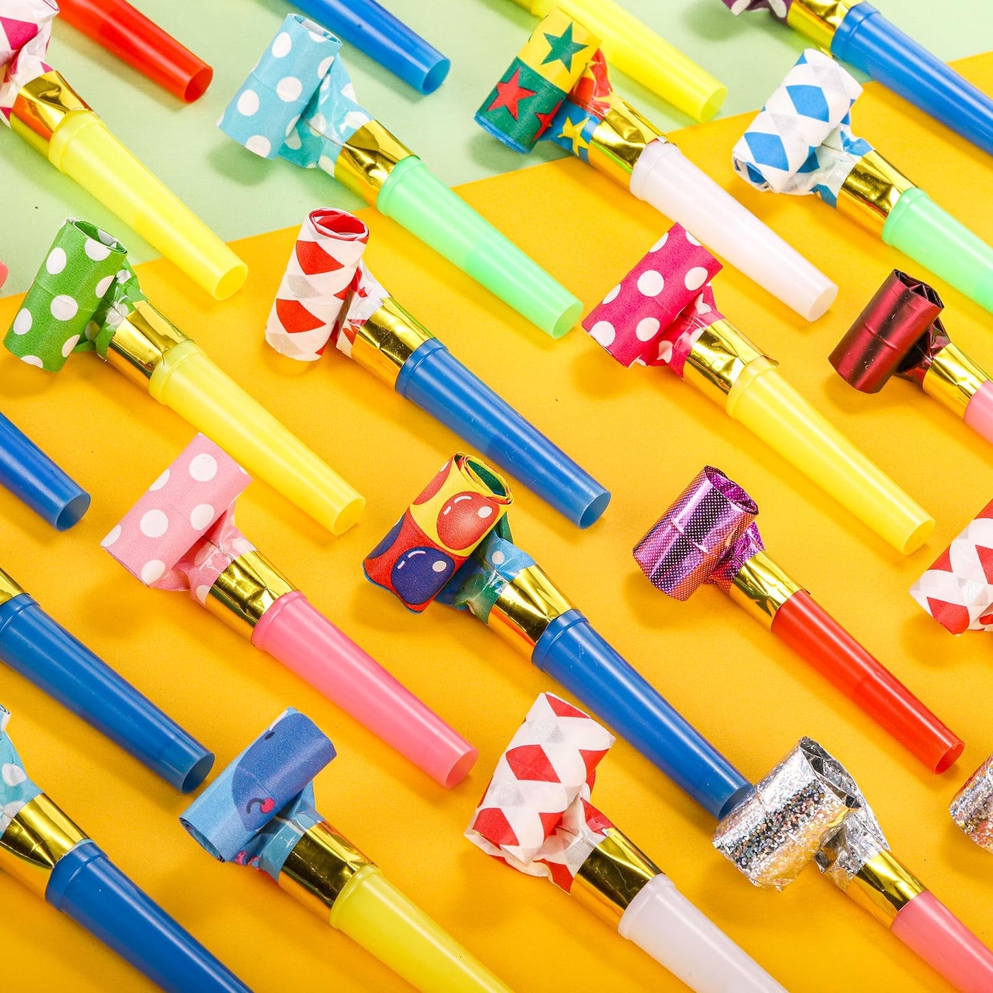 Hedume 200 Pieces Party Blower, Noisemakers Blowouts Whistles, Colorful Birthday Noisemakers, Party