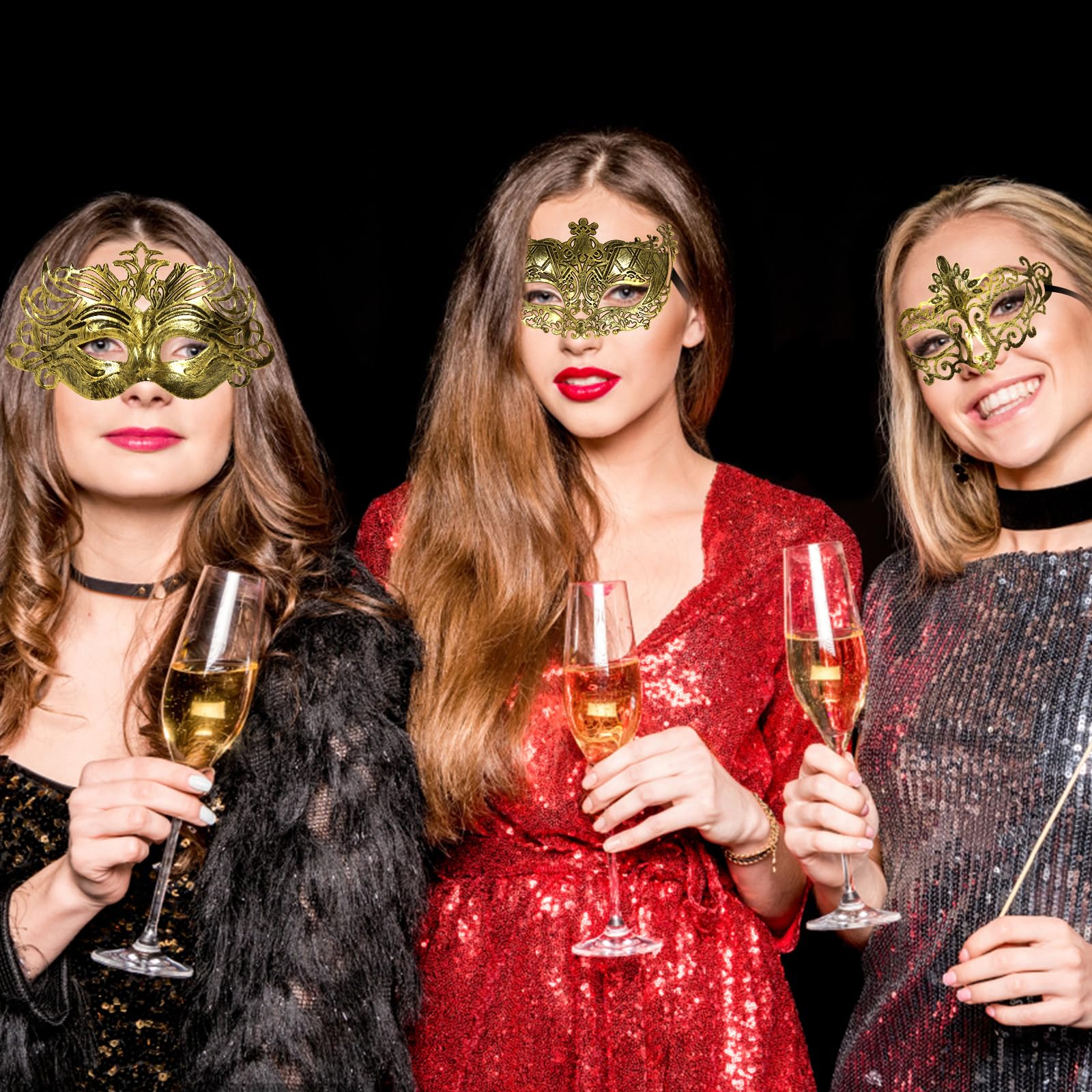 yeload Masquerade Masks 100 Bulk Vintage Masks of Masquerade Party, Venetian, Mardi Gras