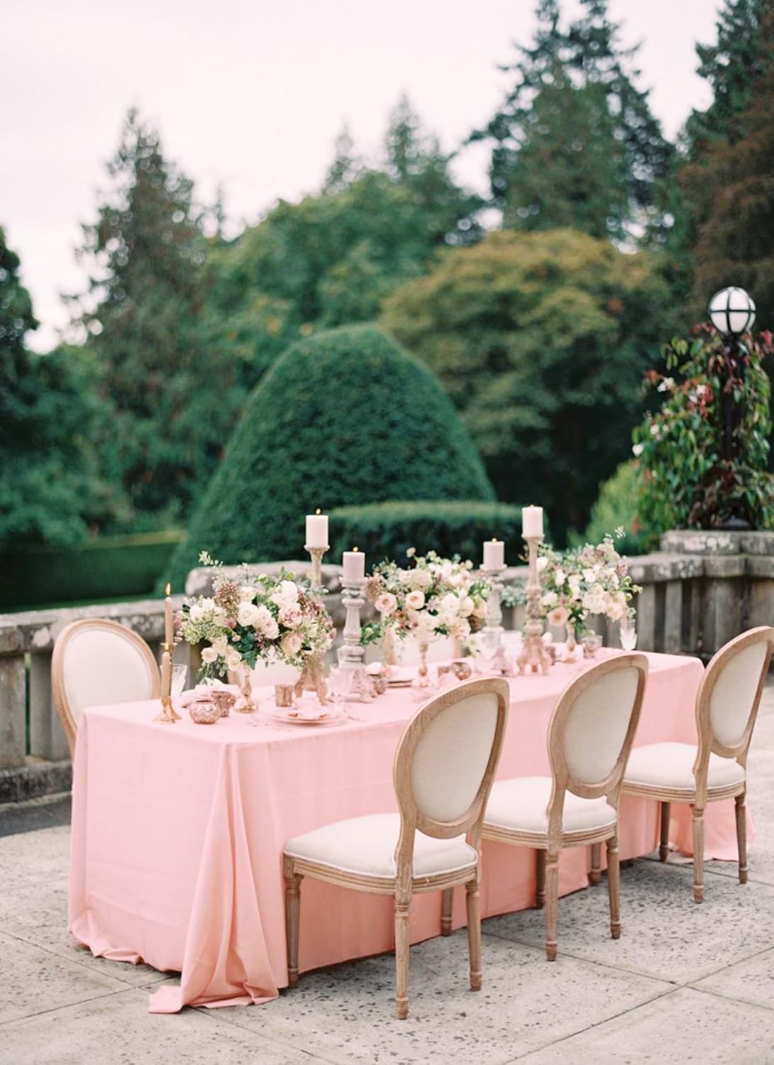 12 Pack Polyester Tablecloth 60 x 126 Inch Pink Tablecloth for 8 Ft Rectangle Tables,Stain and Wrinkle Resistant Washable Fabric Table Covers Polyester Table Clothes for Wedding Parties Banque