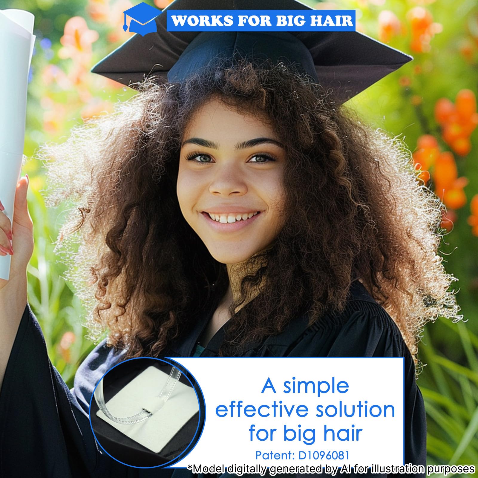 GIURKUU Clear Graduation Cap Headband for Graduation Day