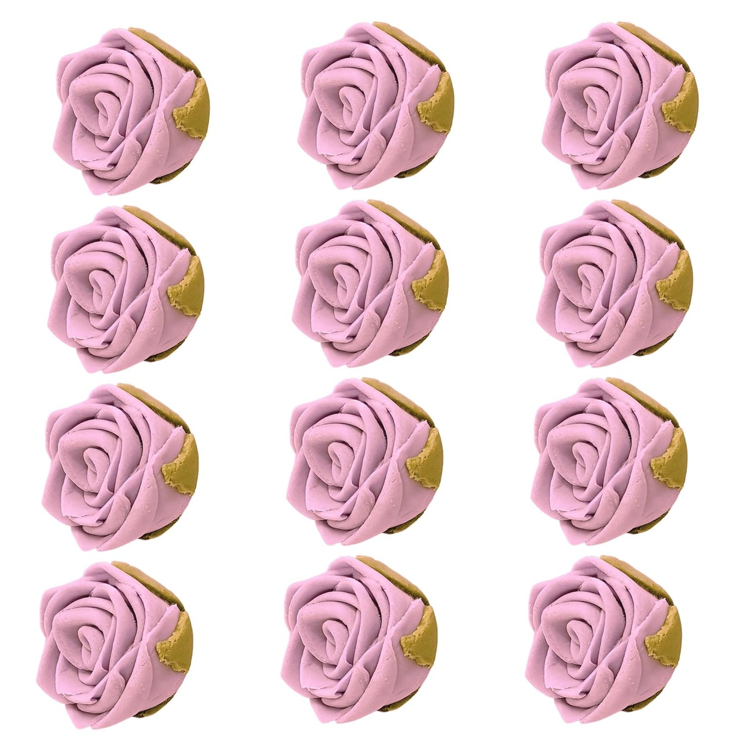 Confect Edible Lavender Rose Toppers – 12-Pack Lilac Roses for Cake & Cupcake Decorating– Stunning Edible Floral Toppers for Desserts- Vegan, Nut-Free, Soy-Free, Dairy-Free, Palm Oil-Free