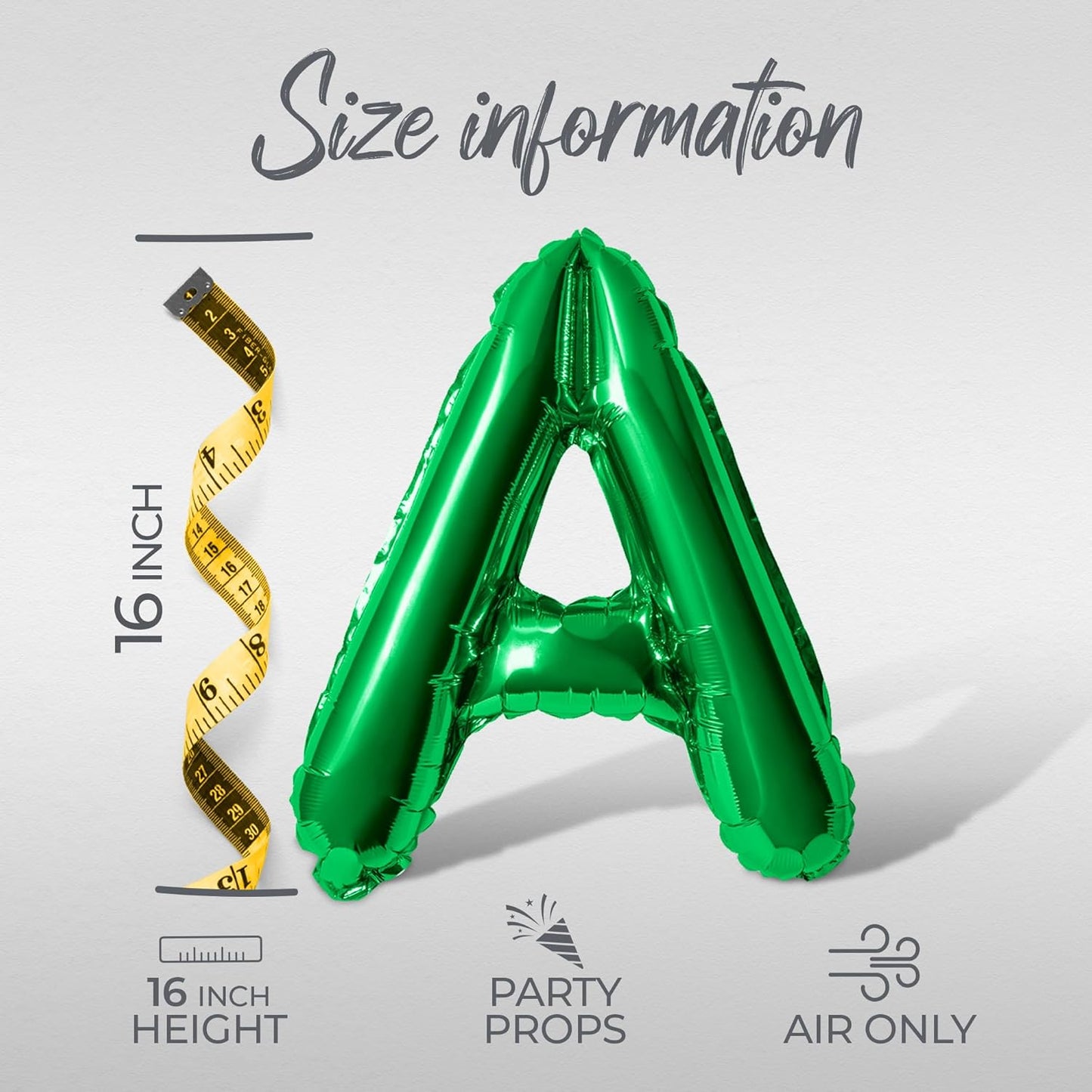 Letter Balloons - LETS GO GIRLS 16" Inch Alphabet Letters Foil Mylar Balloon Bachelorette or Hen Party Banner (Green)