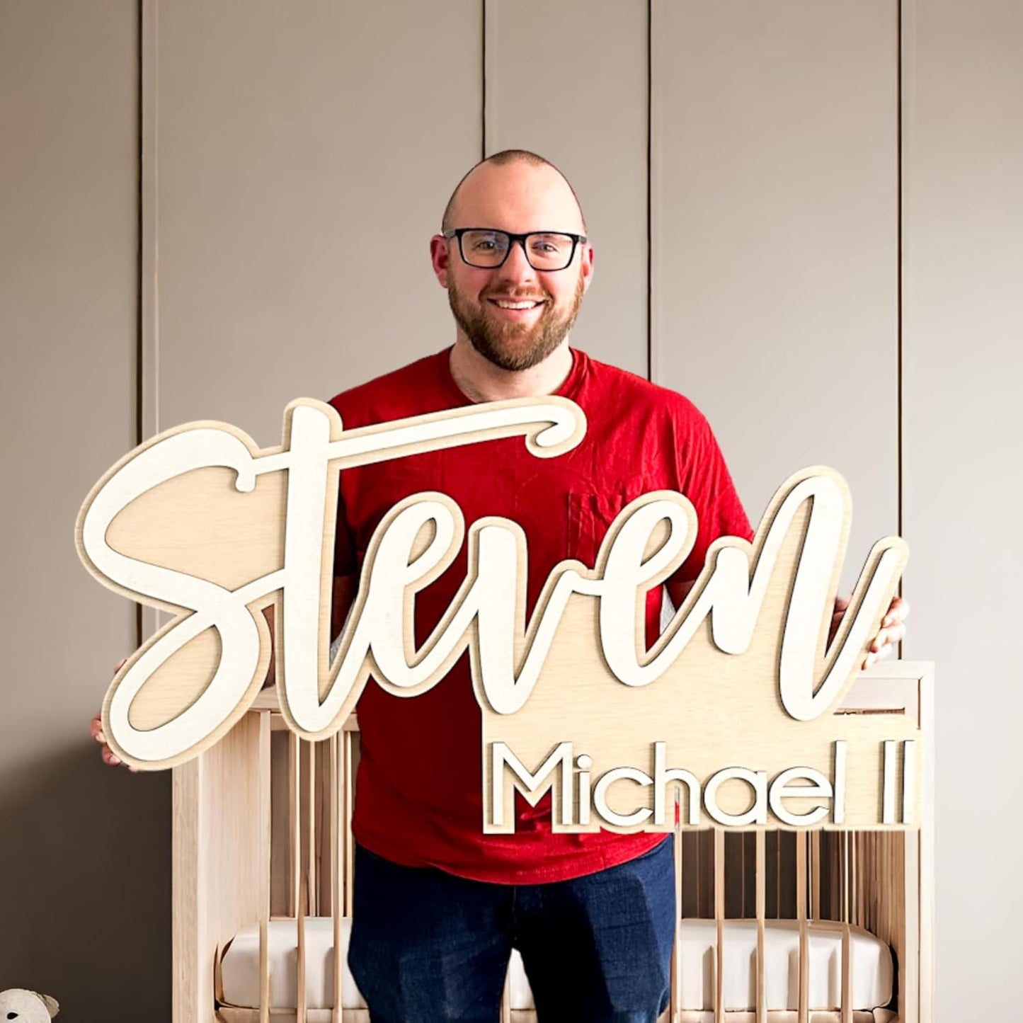 Nursery Name Sign - Name Signs For Kids Room - Wood Name Signs For Nursery - Custom Wood Name Sign - Personalized Baby Gifts - Wooden Name Sign - Large Wooden Letters