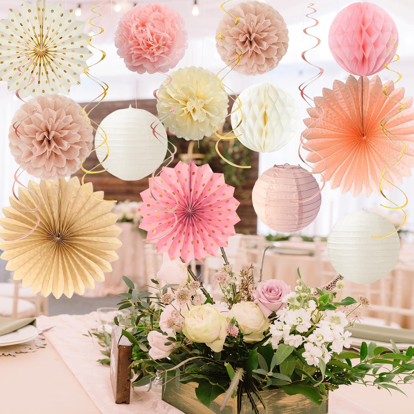 Vlipoeasn Blush Pink Sweet 16 Birthday Decorations Set for Girls