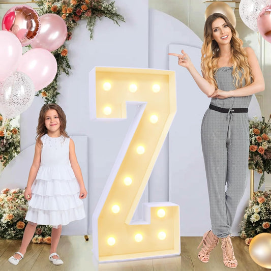 4ft Marquee for Letters Z, Large Light up Letters, Multifunctional Large Marquee for Letters 4 Feet Tall for Party Decorations, Letter Balloons, Wedding Decor, Proposal Decorations (Letters Z)