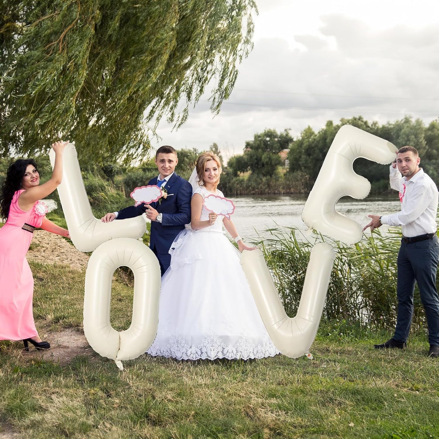 Cream Name Balloon Letters, Large Mylar Helium Alphabet T Custom Balloon Letter Beige Decor, 40 Inch Inflatable Sand White Letter T Foil Customize Balloons for Girls Birthday Party Decoration Supplies