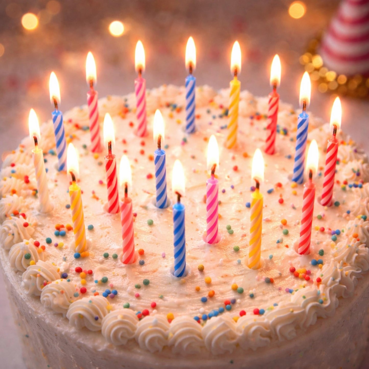144 Count Birthday Candles Bulk – Birthday Candles for Cake, Mixed Colors Spiral Candles, Unscented