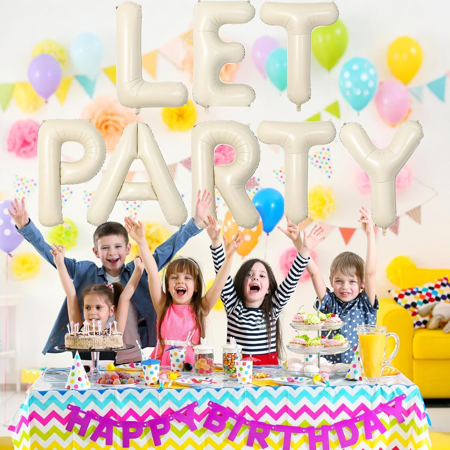 40 Inch Letter Balloons M, Big Custom A-Z Alphabet Foil Name Balloon Cream White, Self Inflating Beige Customize Helium Balloon Letters M for Women Girls Birthday Bride Baby Shower Party Decorations