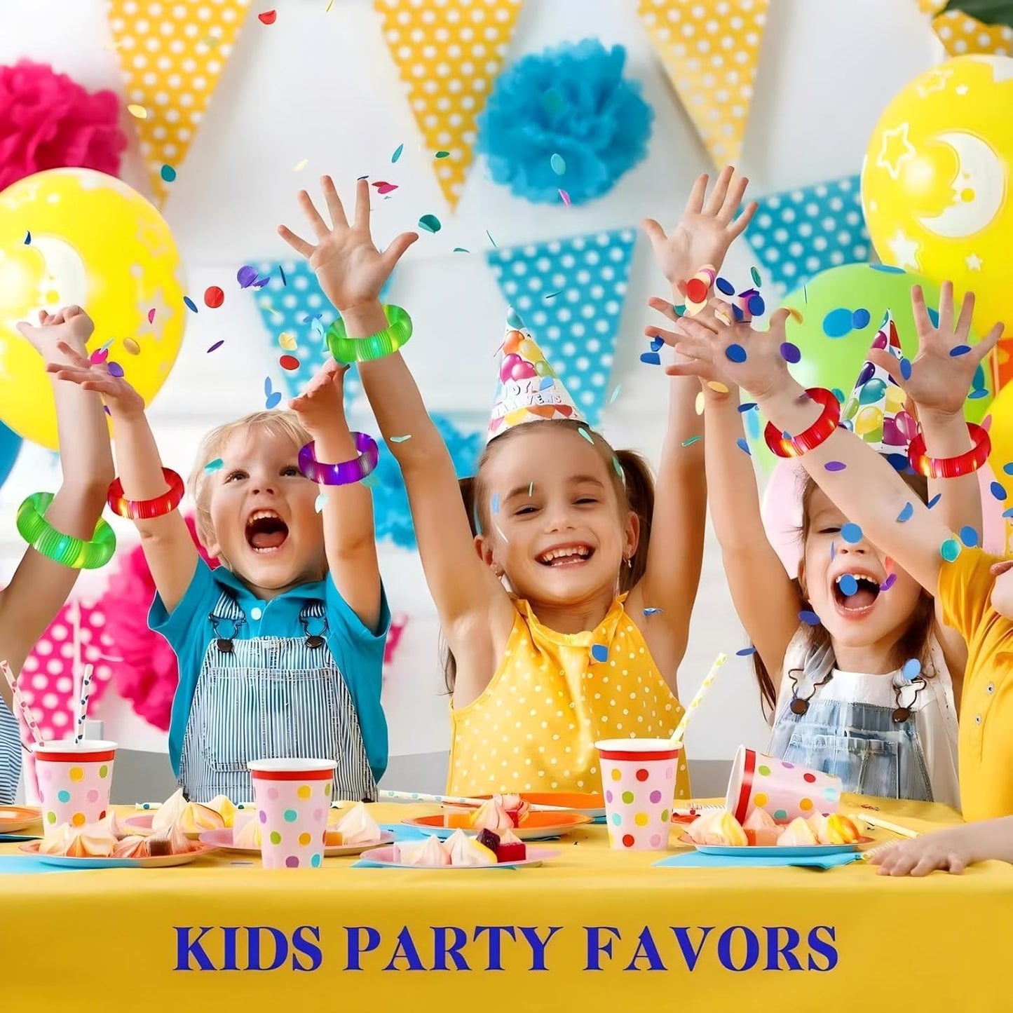 Blue 12 Pack Light Up Party Favors Supplies,Bulk Glow Sticks Bracelet,Necklace Accessories for Kids,Birthday Return Gifts Treats,Easter Basket Goodie Bag Stuffer Fillers for Boys Girls