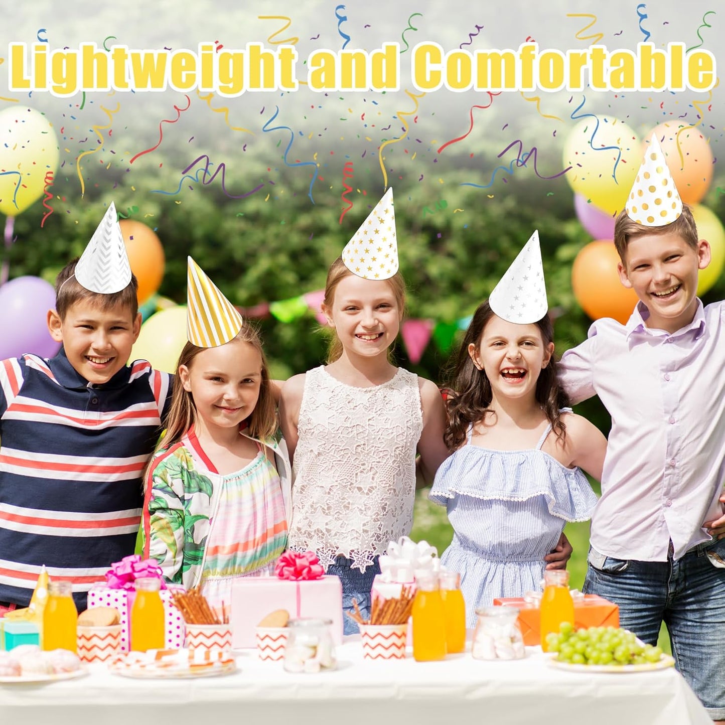 CANREVEL Party Hats for Kids and Adults, Party Headwear, Happy Birthday Hats, Birthday Party Decorations