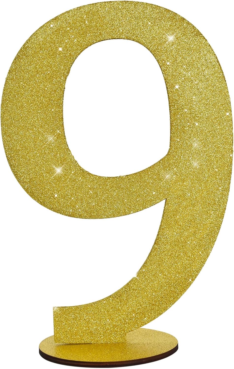 TONIFUL 11.8 Inch Gold Glitter Numbers Table Centerpieces 0-9 Birthday Party Decorations,Shining Gold Digital 9 for Birthday Party,Wedding,Bridal Shower,Engagement,Photo Shoot,Anniversary