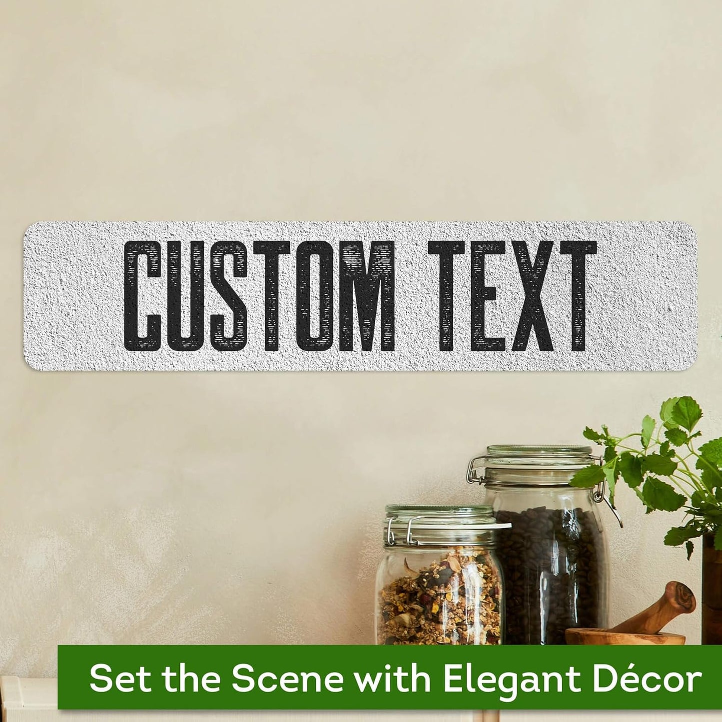 Custom Sign, Custom Street Sign, 11 Font Colors, 13 Font Styles, 4 Hole Options, 22 Sizes, 4x18 Inches, Rust Free DiBound, Fade Resistant, Made in USA by My Sign Center (Concrete)