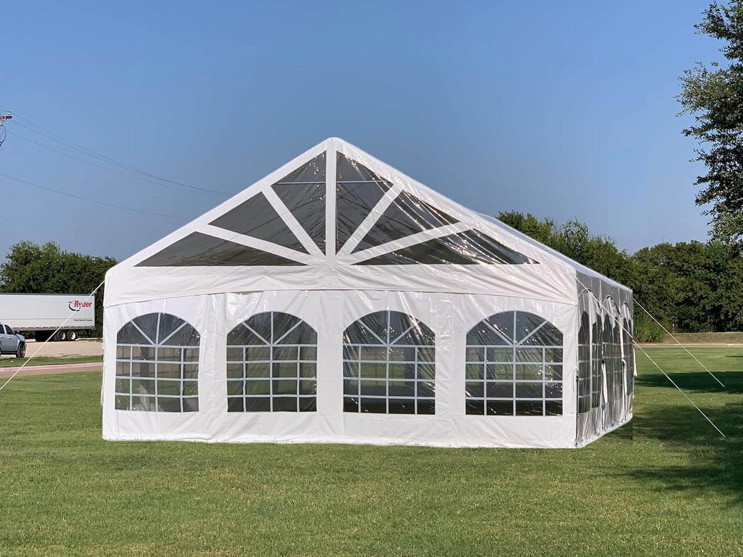 DELTA 30'x20' PVC Marquee Tents for Parties, Large Party Tent, Outdoor Wedding Tent, Heavy Duty Fire Retardard Waterproof Canopy, Carpas para Fiestas,Outdoor Event + 6 Storage Bags